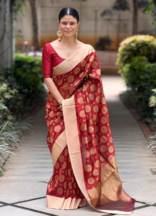 Handloom Chanderi Pattu Silk Saree