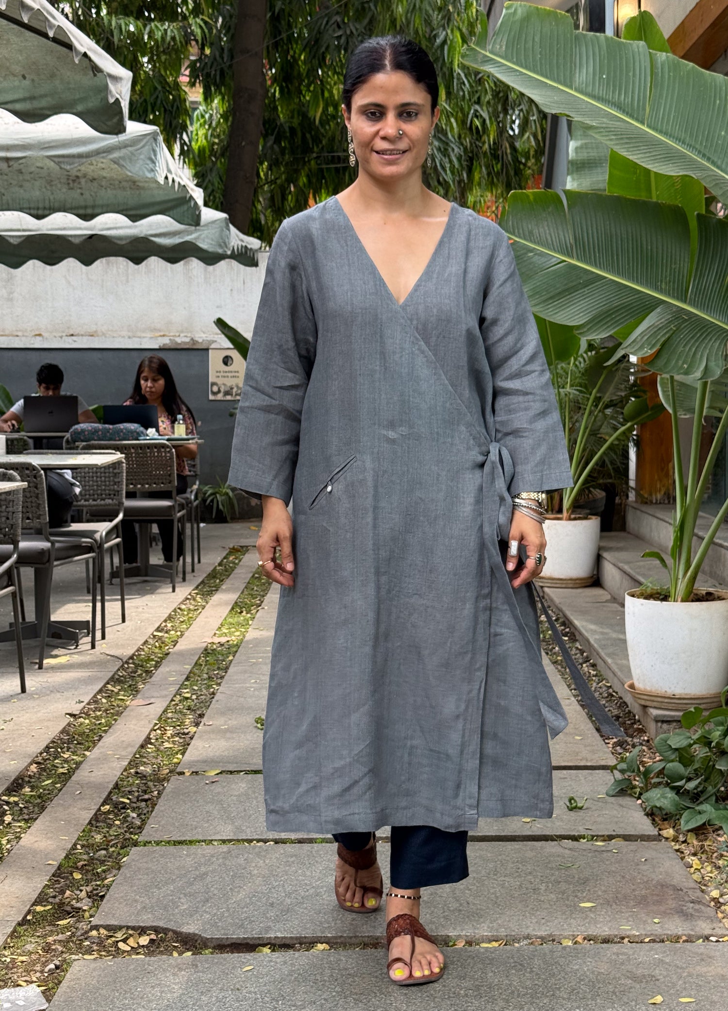 Handloom Linen By Linen Anghrakha Kurta
