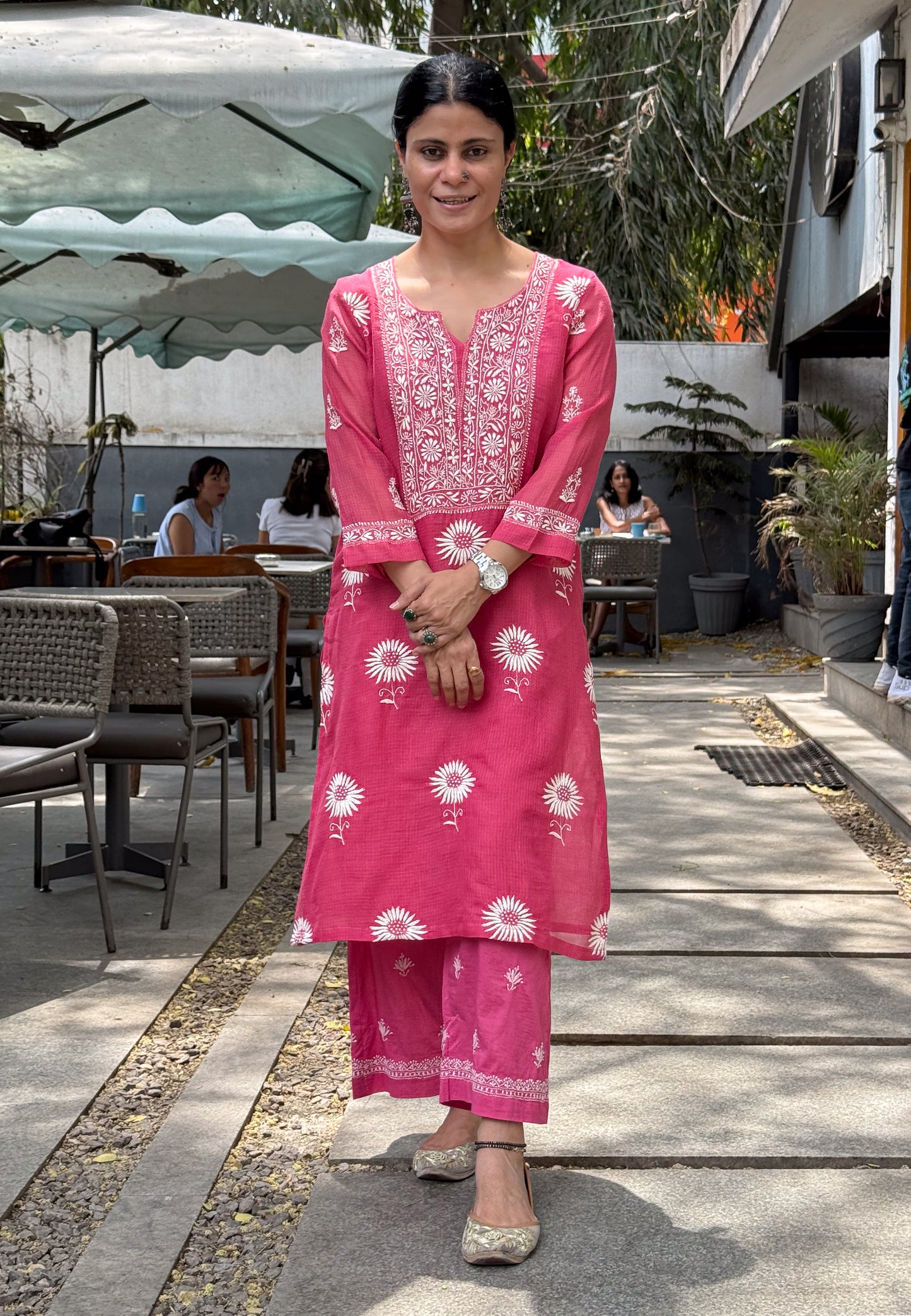 Handloom And Handembroidered Chikankari Cotton Pant