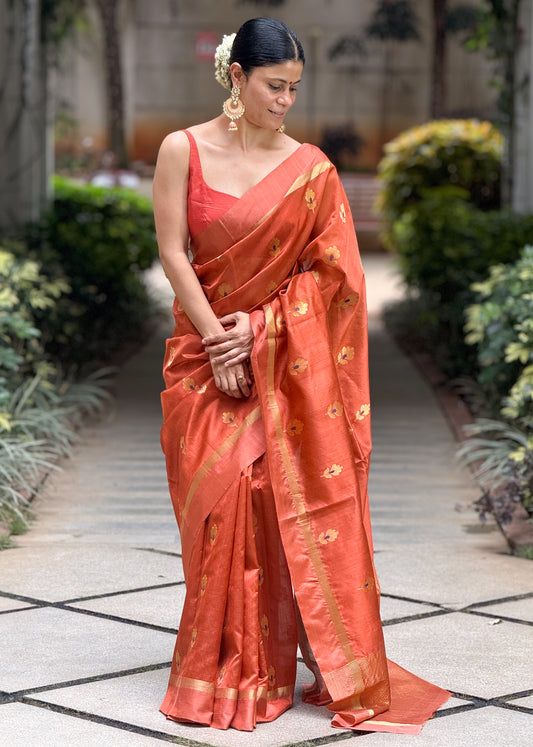 Handloom Chanderi Pattu Silk Saree