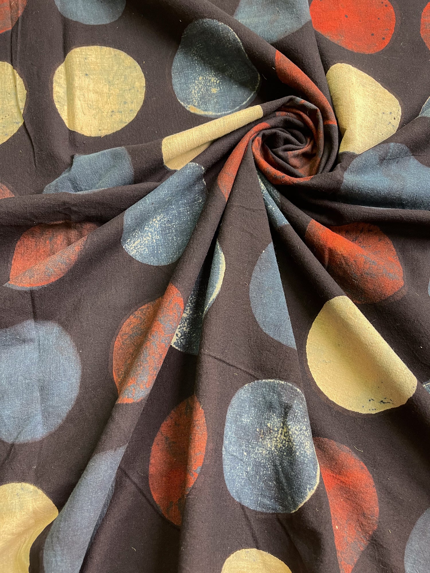 Handloom Cotton Handblock Printed Natural Dyed Ajrakh Fabric