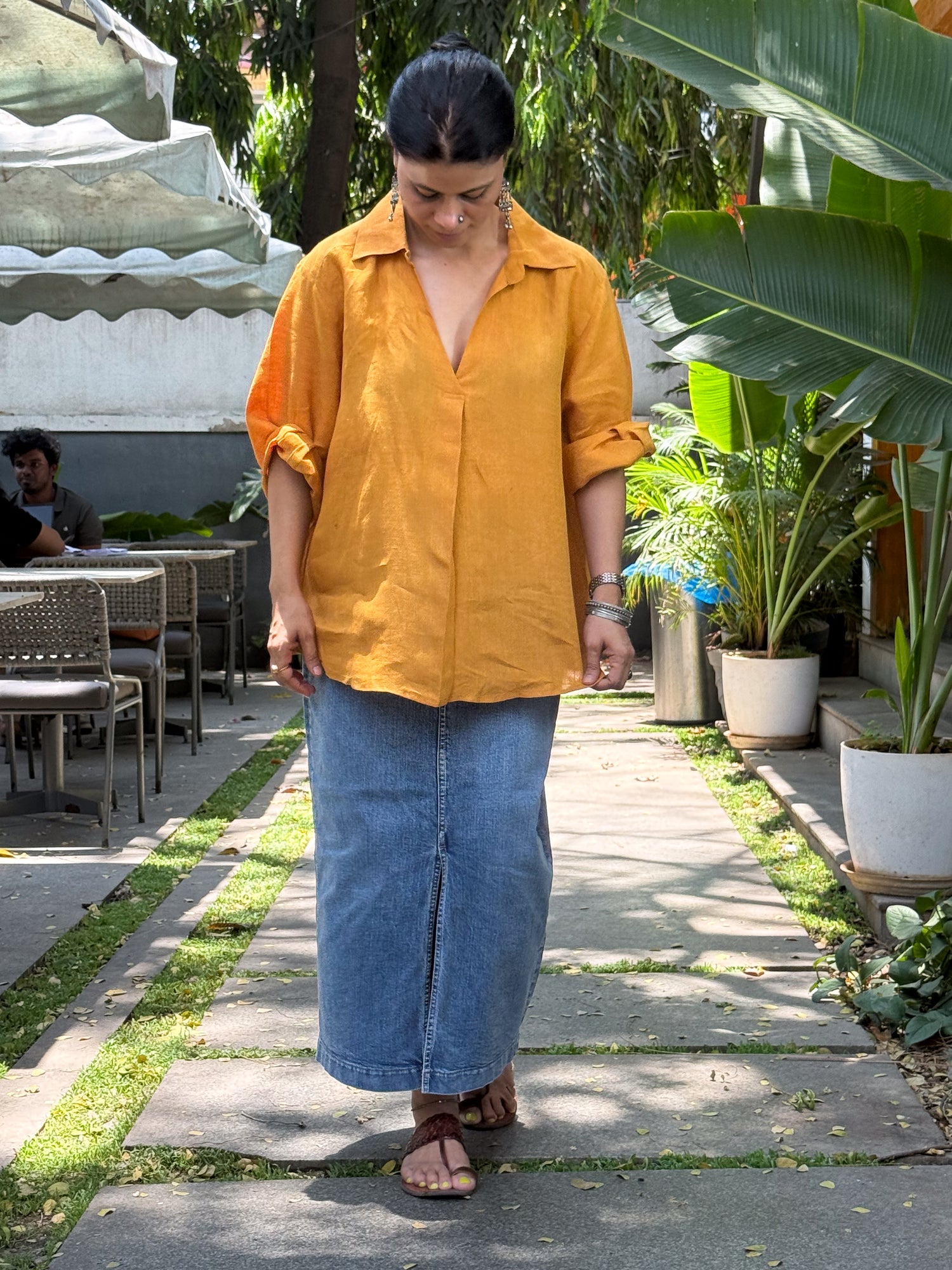 Handloom Linen By Linen Top
