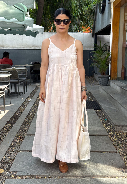Handloom Linen By Linen Handblock Printed Dress