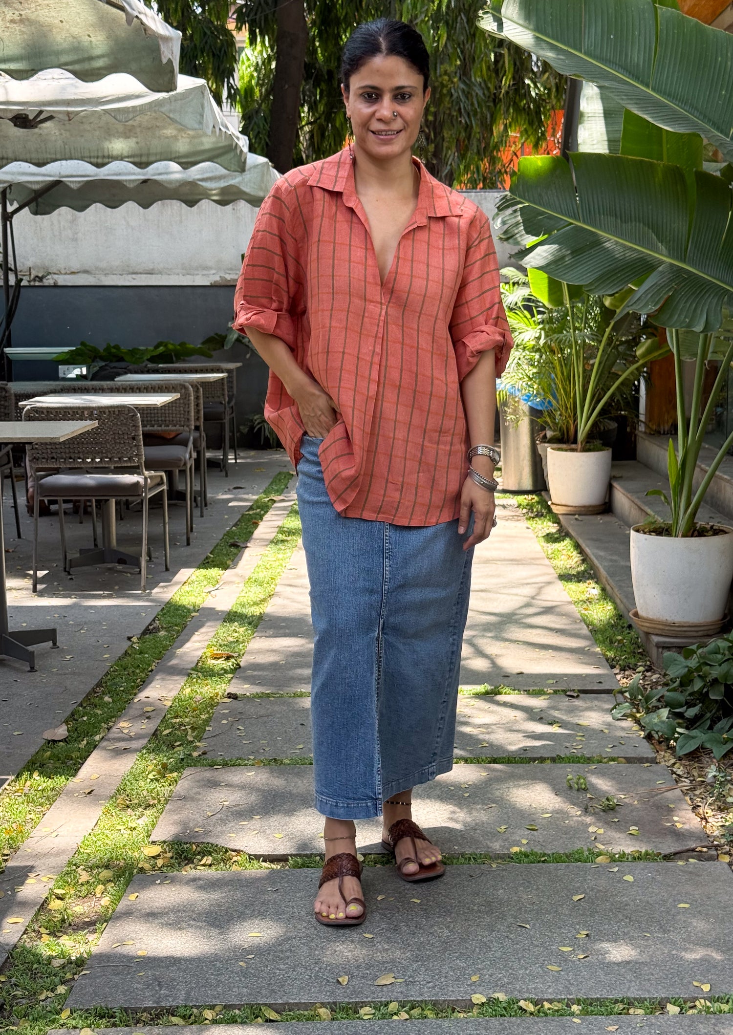 Handloom Linen By Linen Top