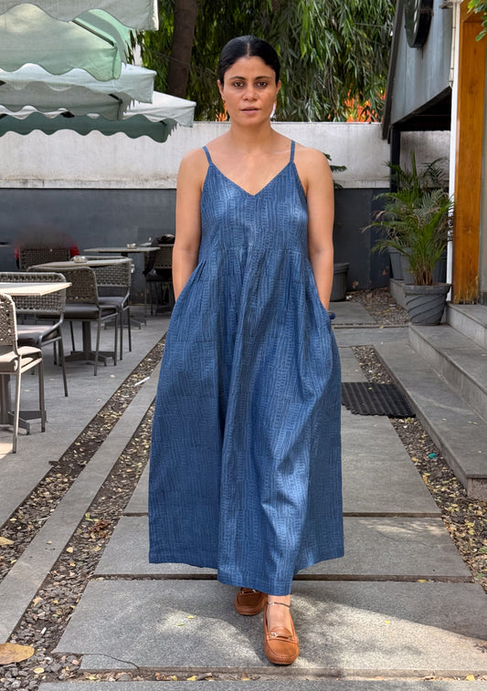 Handloom Linen By Linen Handblock Printed Dress