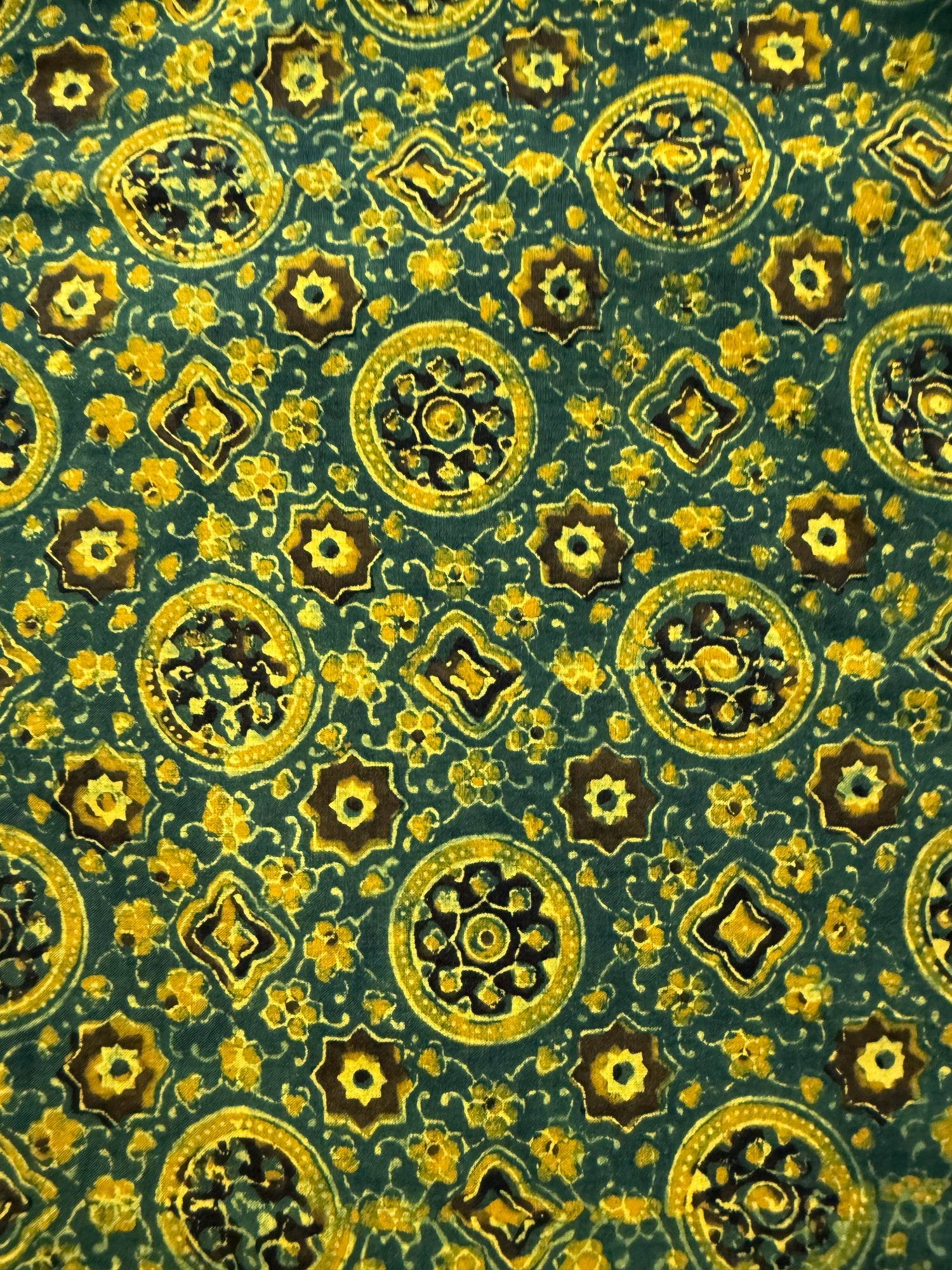 Handblock Printed Natural Dyed Ajrakh Cotton Fabric