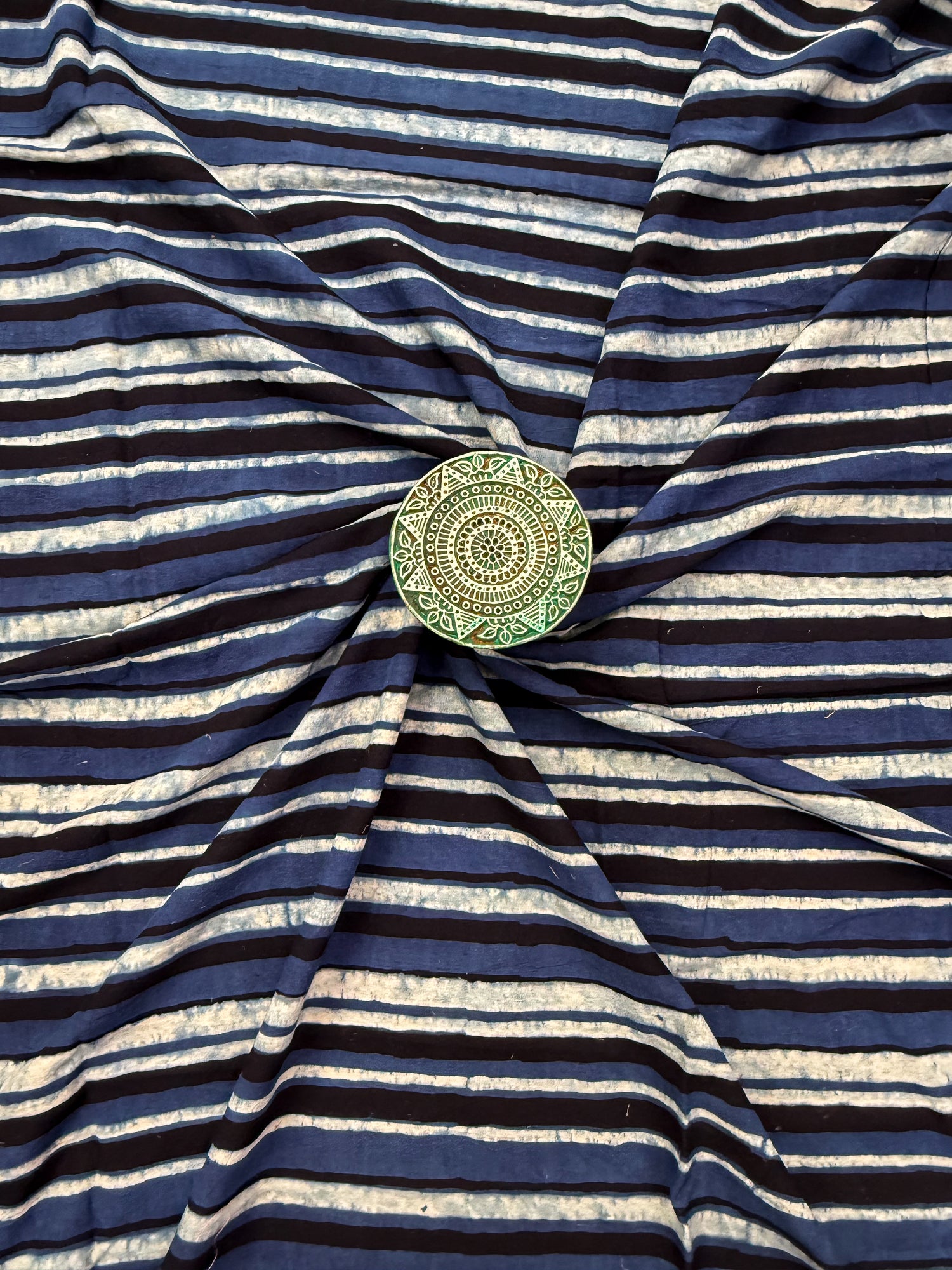 Handblock Printed Natural Dyed Ajrakh Cotton Fabric