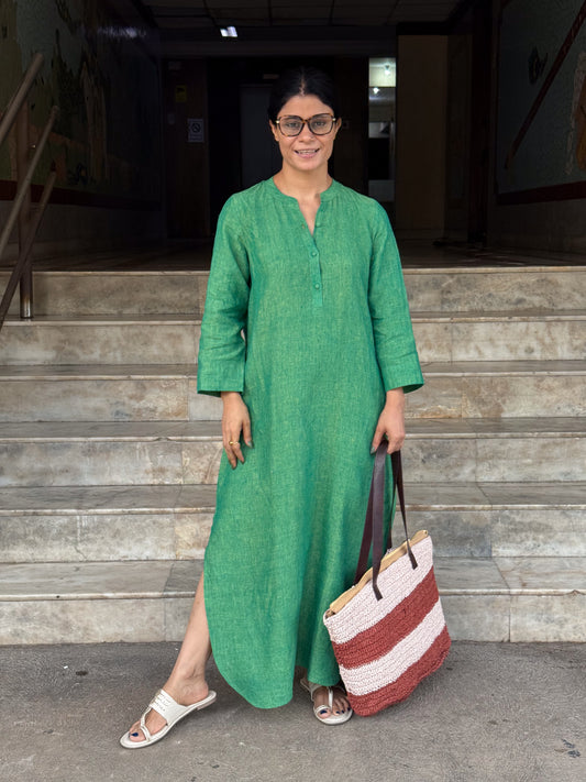 Handloom Linen By Linen Dress