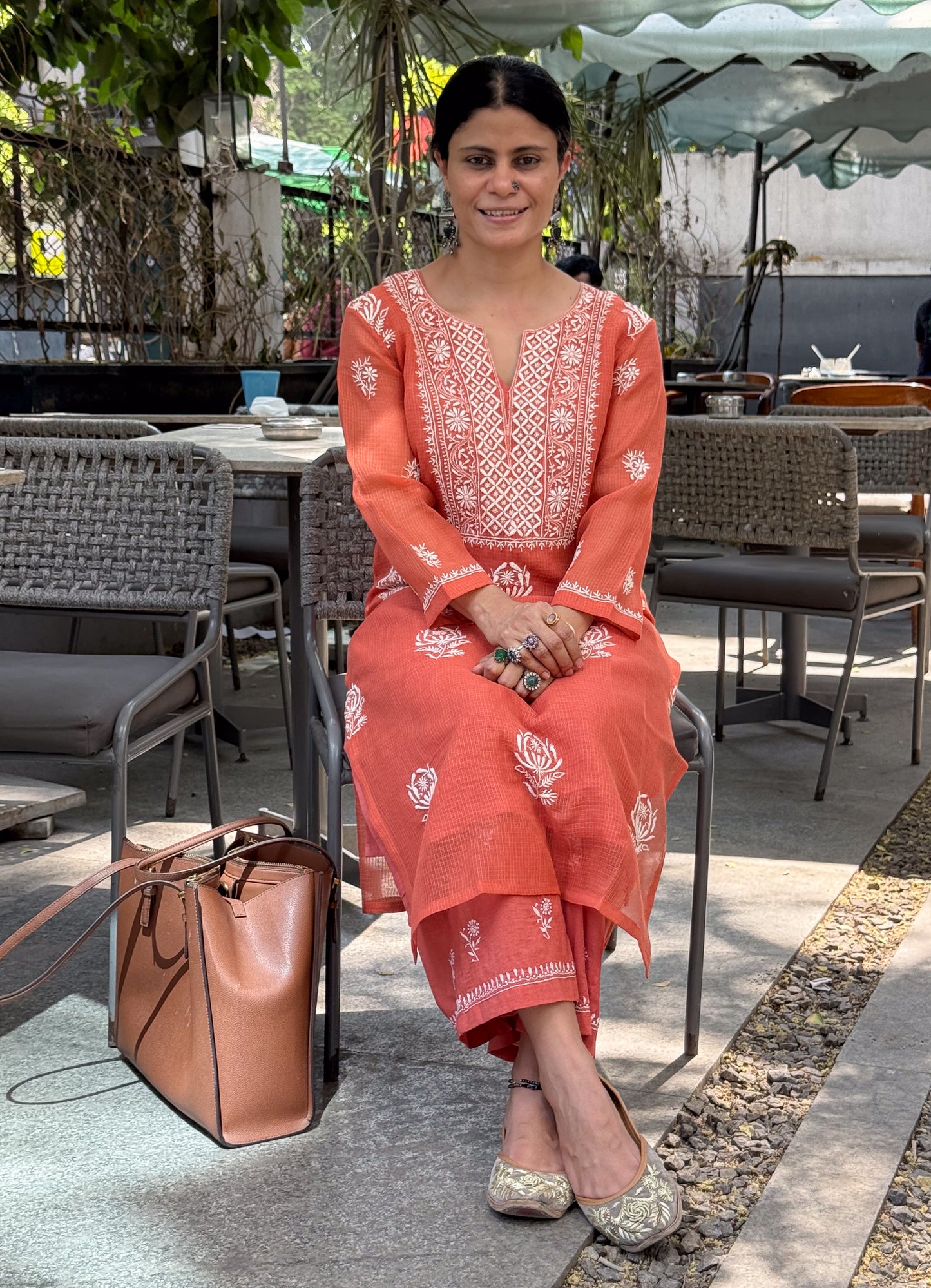 Handloom And Handembroidered Chikankari Cotton Pant