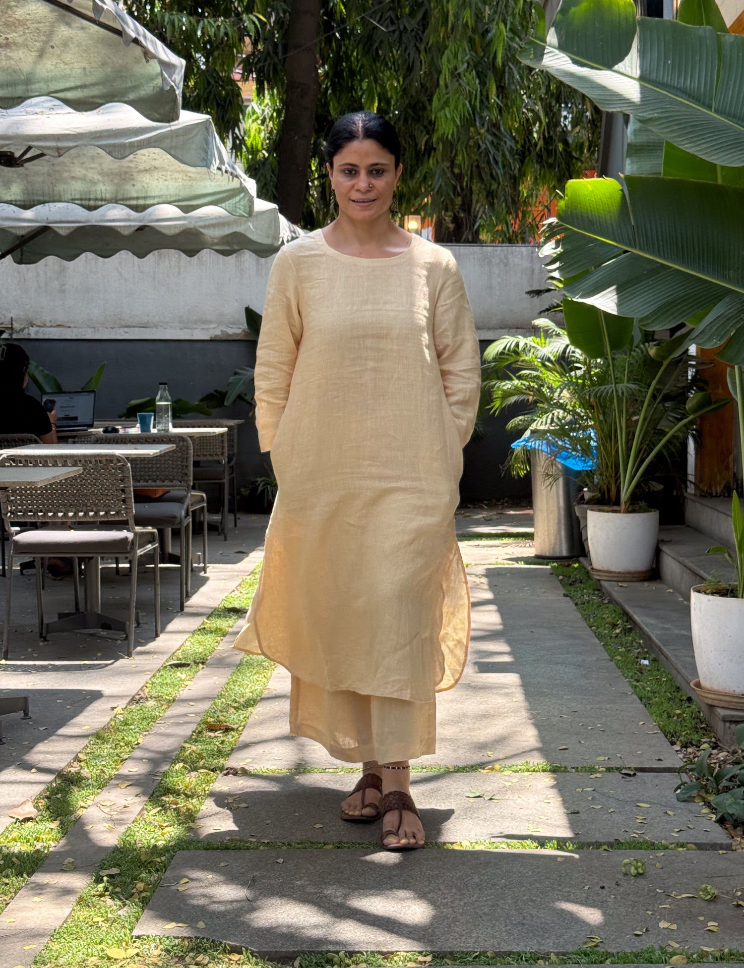 Handloom Linen By Linen  Co-ord Set.