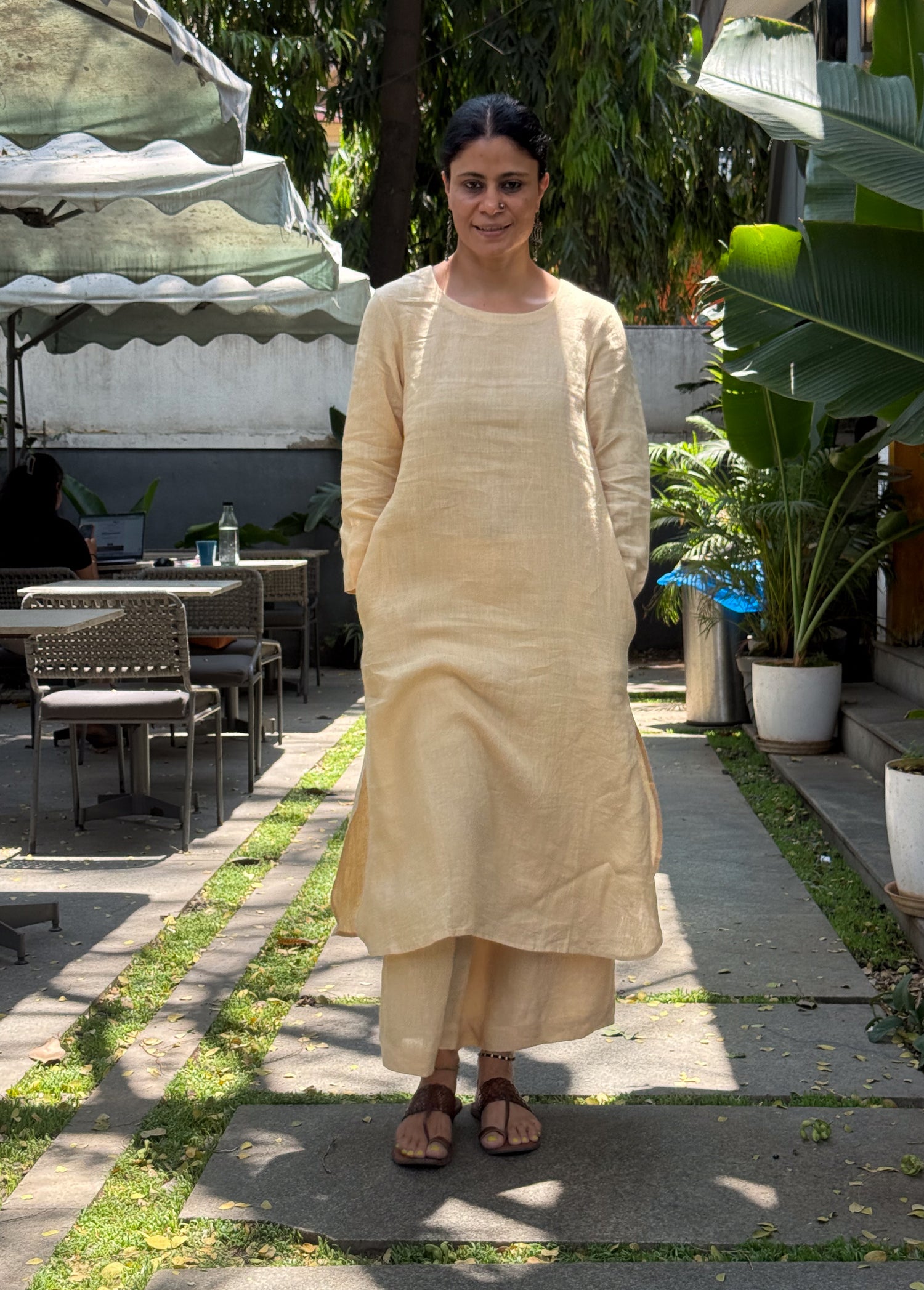 Handloom Linen By Linen  Co-ord Set.
