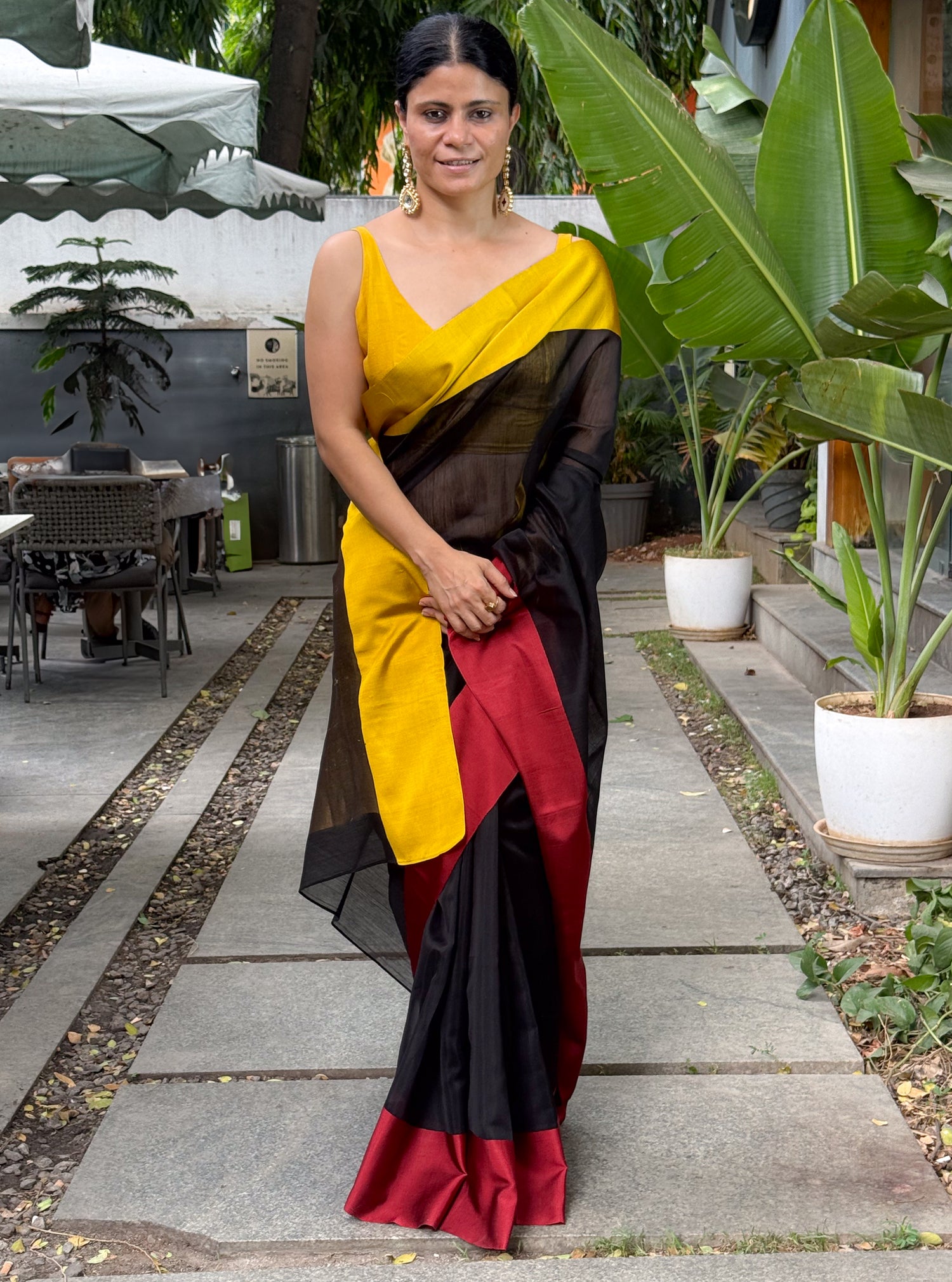Handloom Chanderi Cotton Silk With Mashroo Silk Border Saree