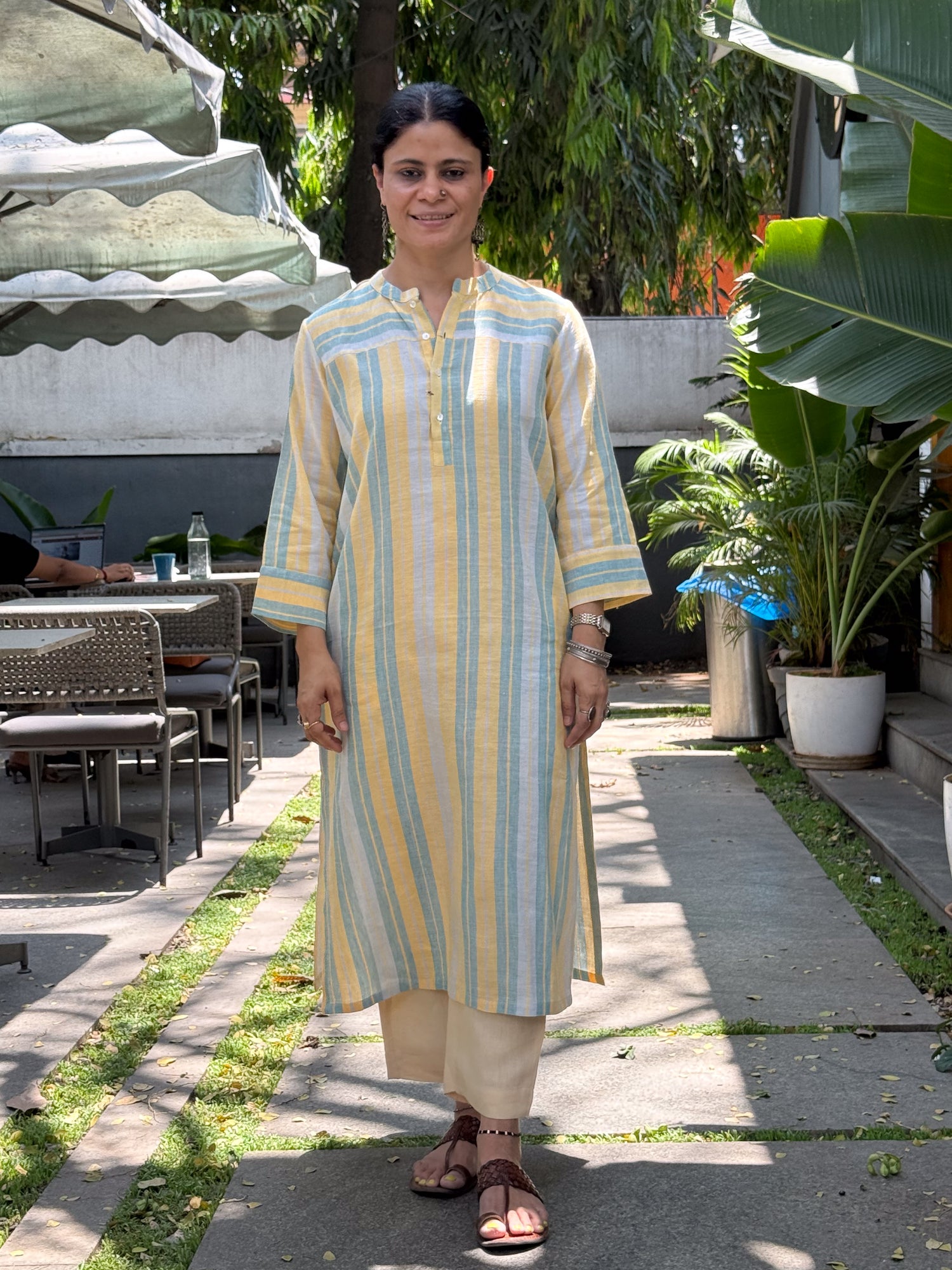 Handloom Linen By Linen  Co -Ord Set