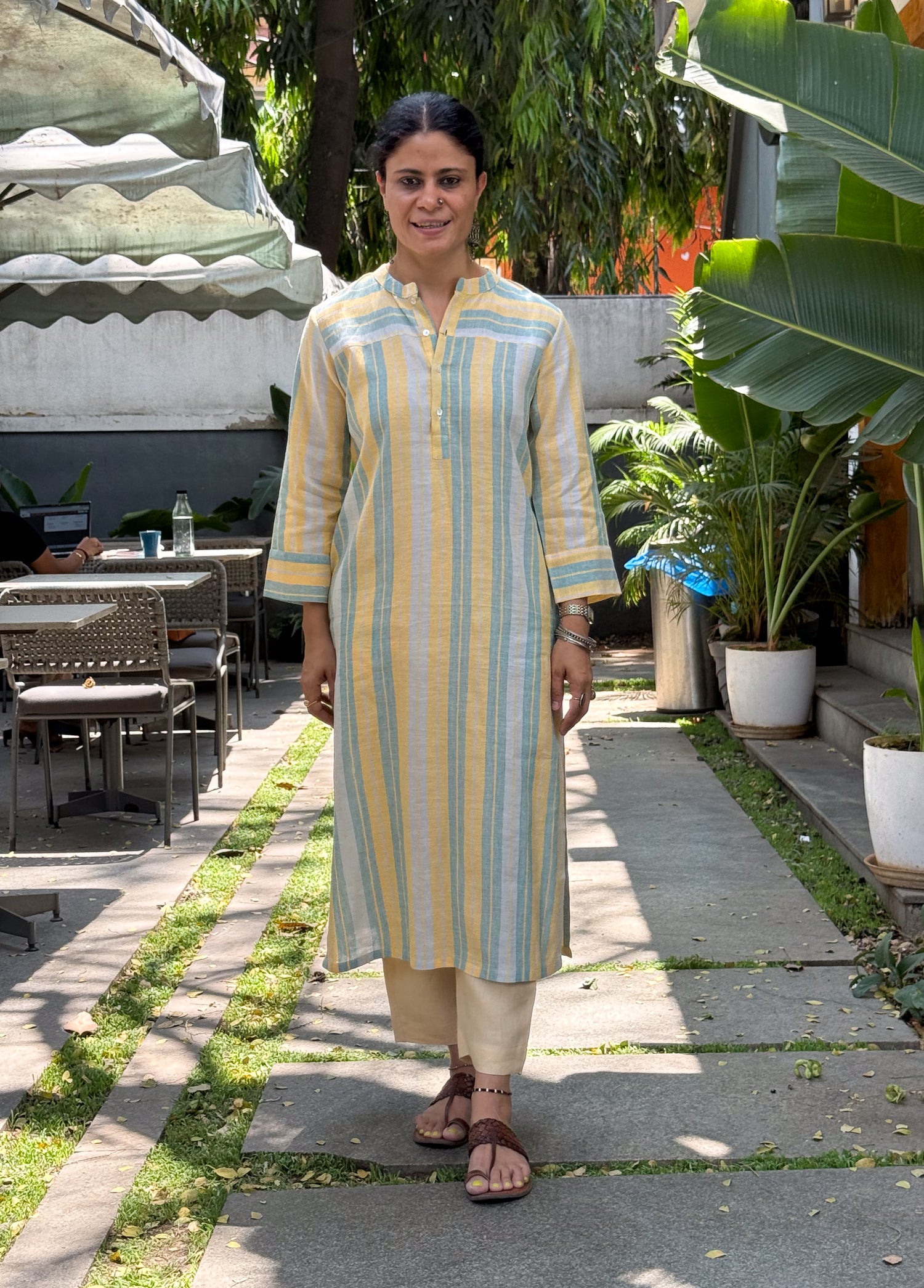 Handloom Linen By Linen  Co -Ord Set