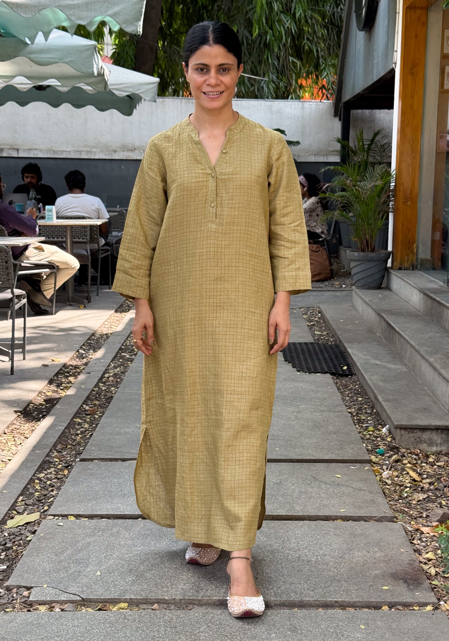 Handloom Linen By Linen Handblock Printed Dress
