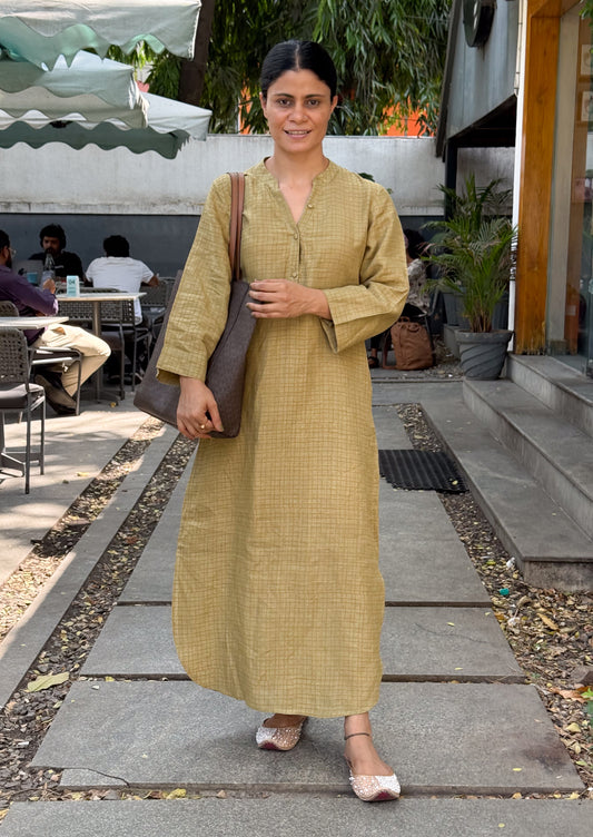 Handloom Linen By Linen Handblock Printed Dress