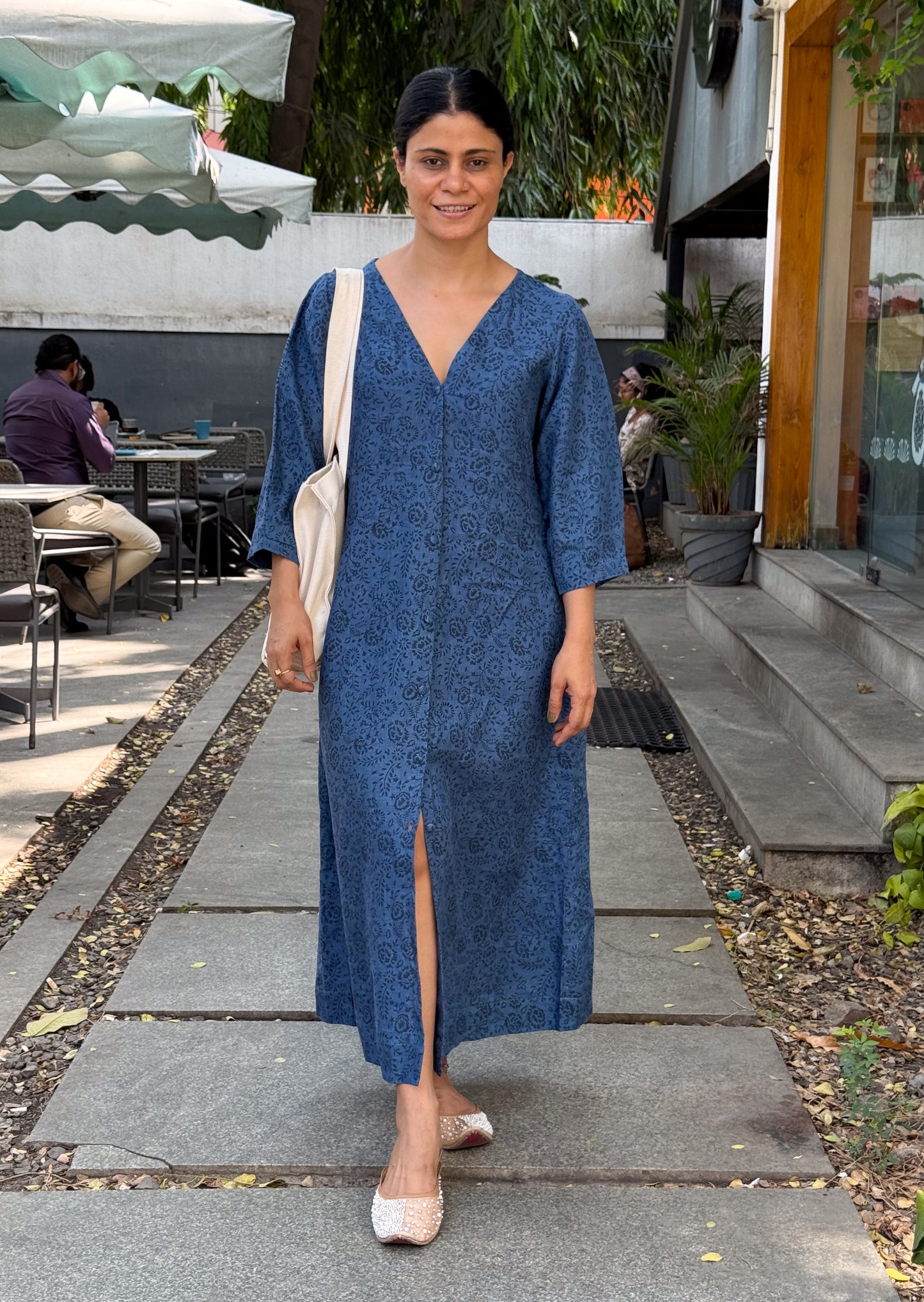 Handloom Linen By Linen Handblock Printed Kurta