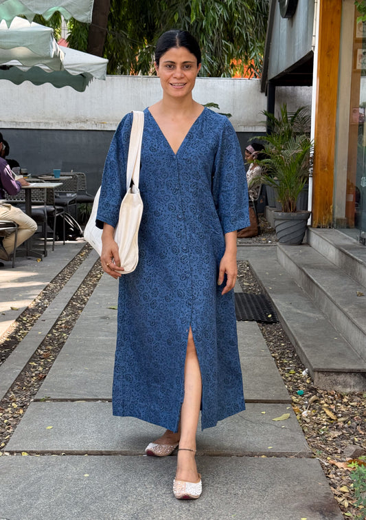 Handloom Linen By Linen Handblock Printed Kurta