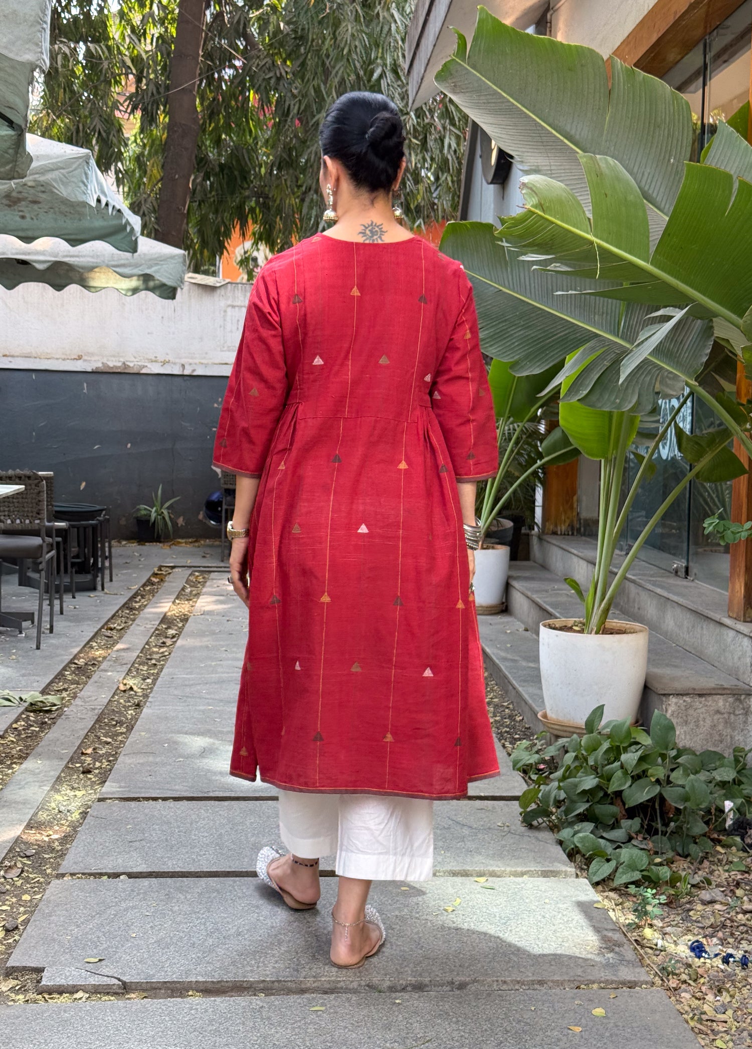 Handwoven Jamdani Kalidar Kurta