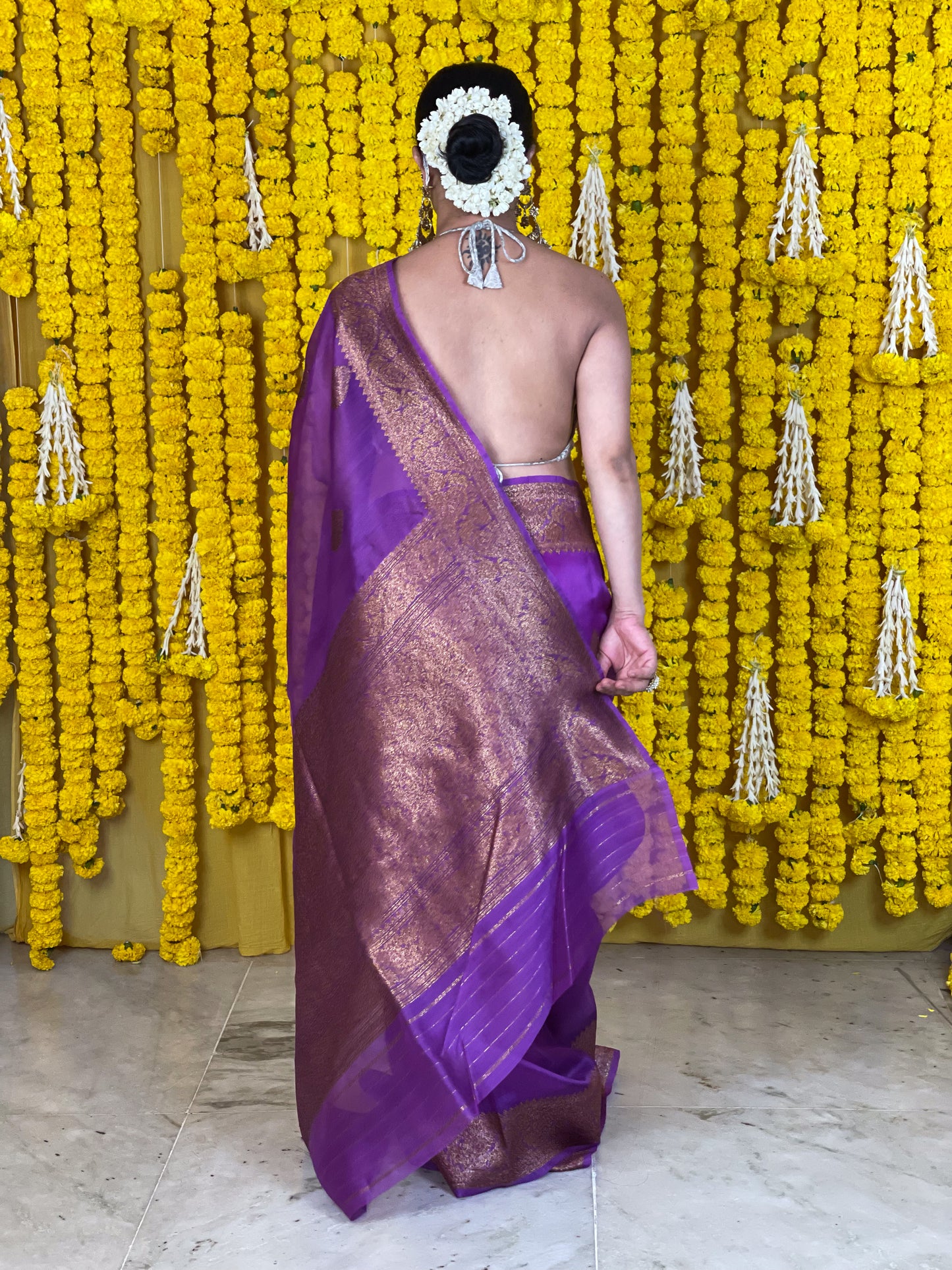 Handloom Kora Kadwa Banarasi Silk Saree