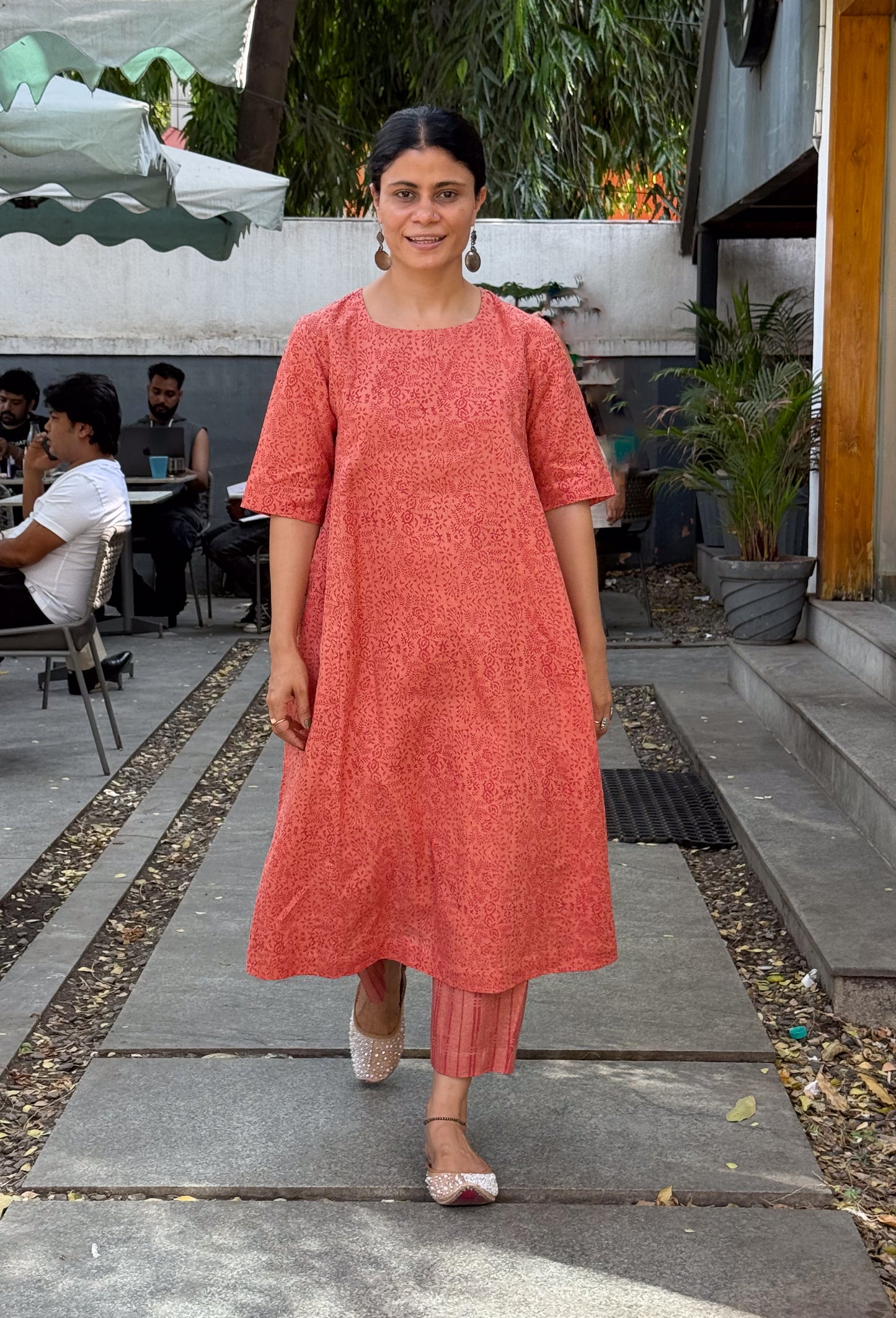 Handloom Linen By Linen Handblock Printed Kurta
