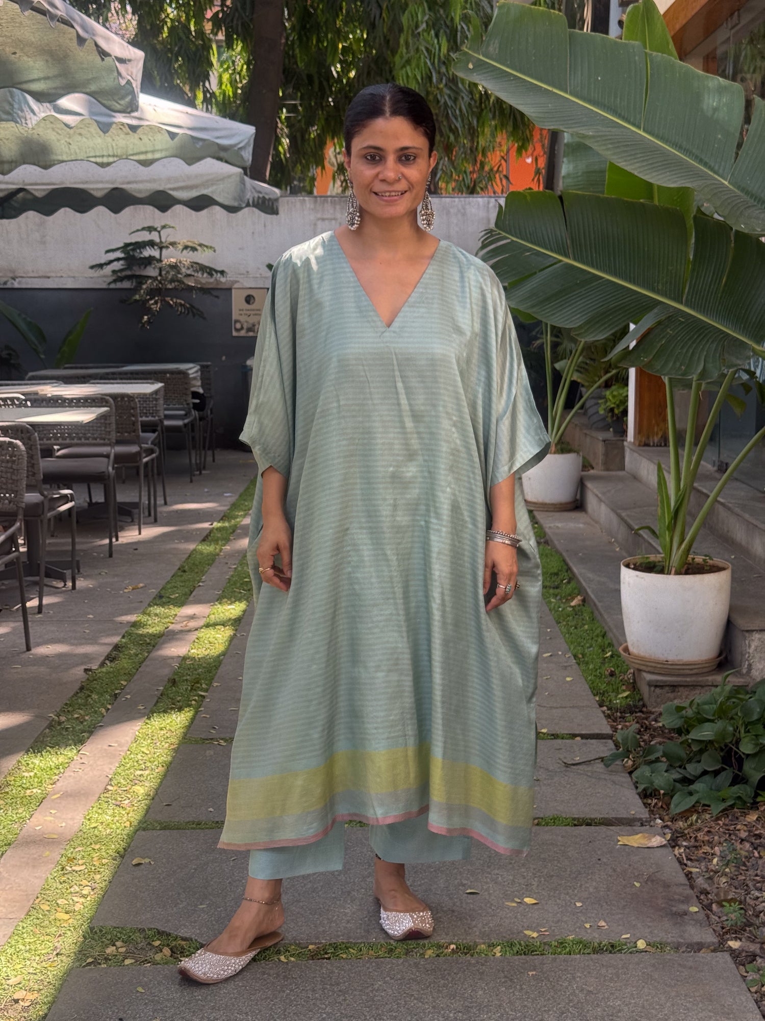 Handwoven Pure  Mulberry Silk Kaftan