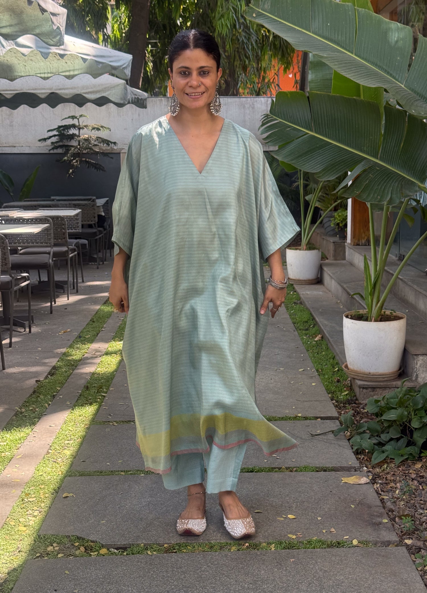 Handwoven Pure  Mulberry Silk Kaftan