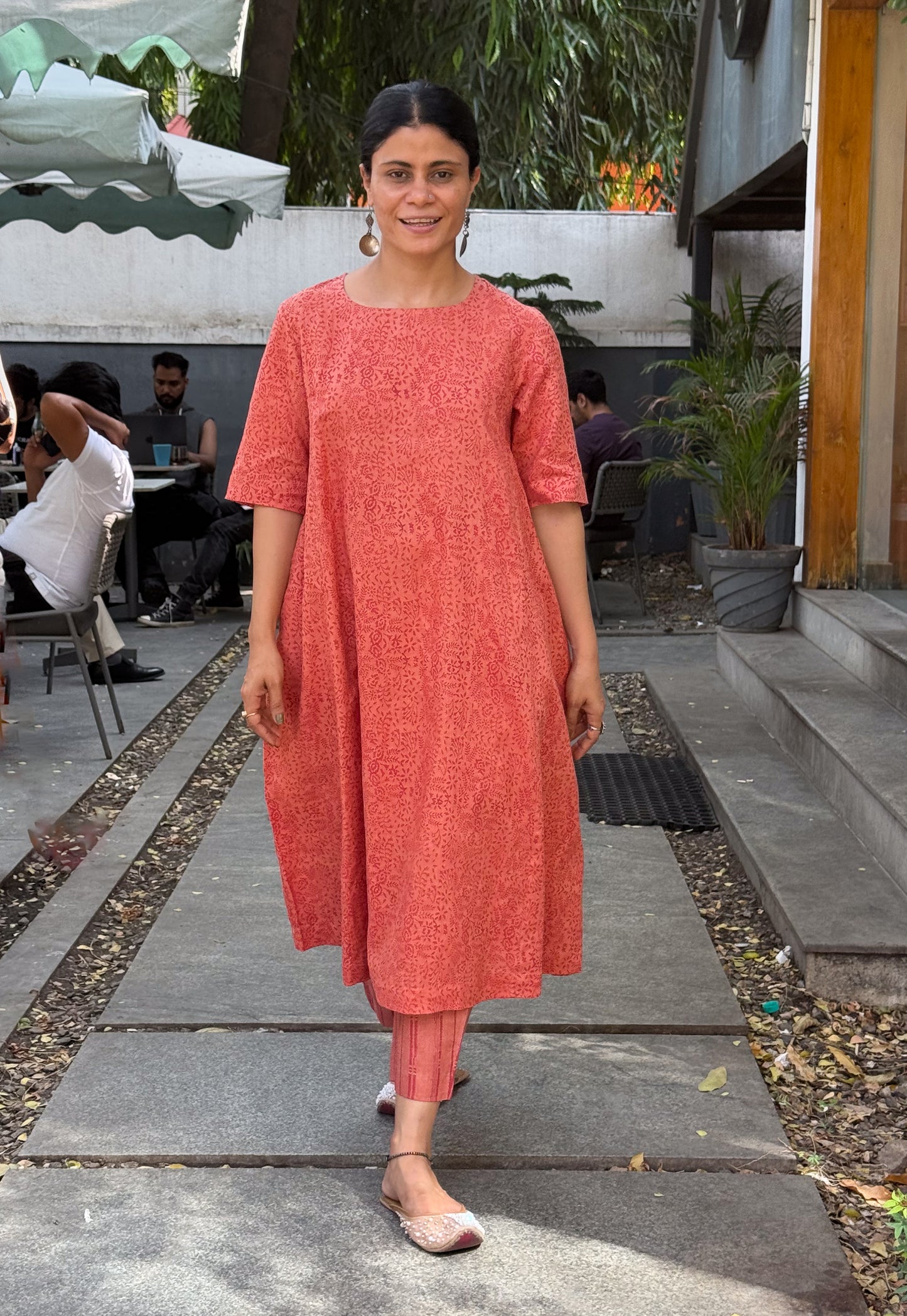 Handloom Linen By Linen Handblock Printed Kurta