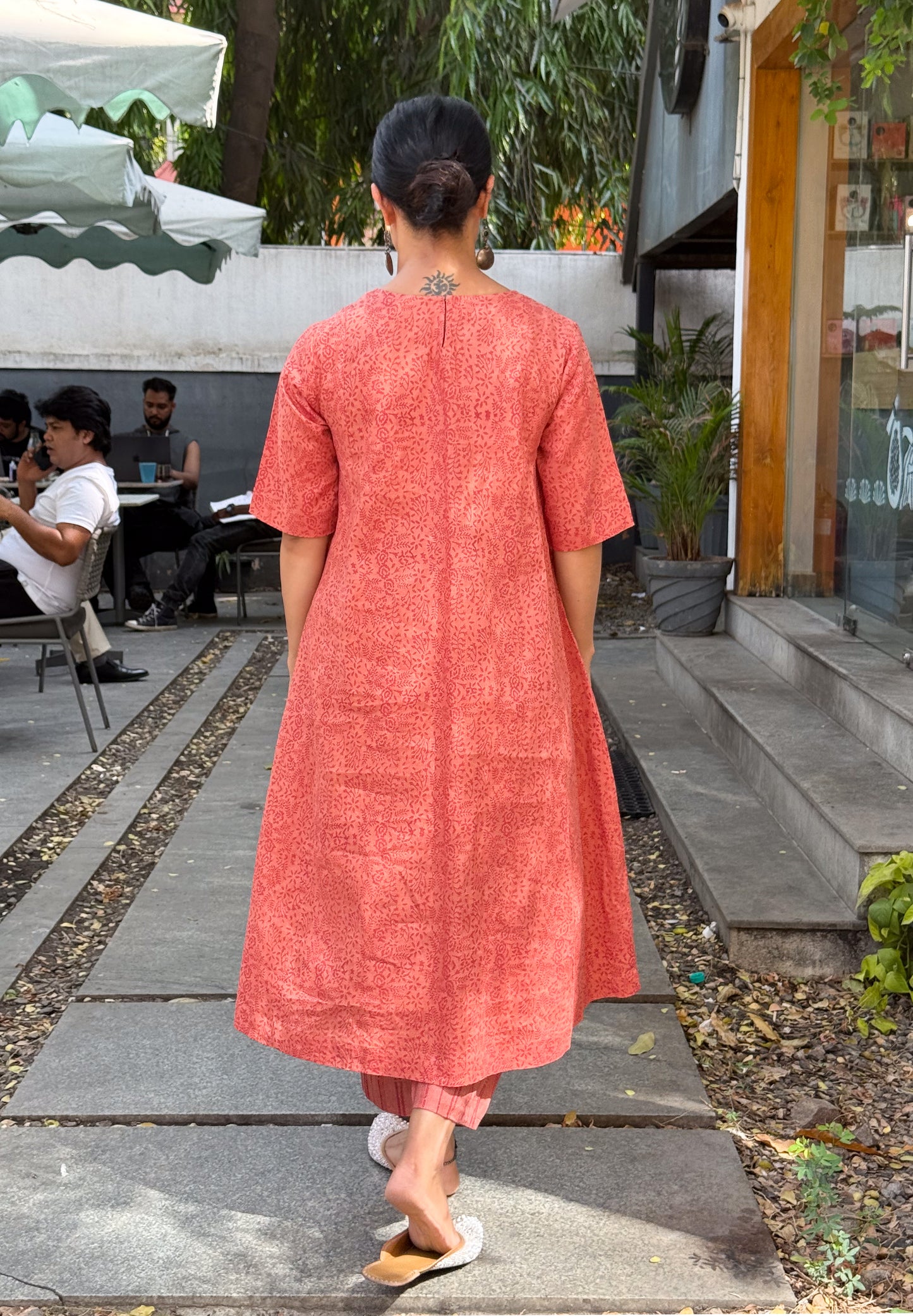 Handloom Linen By Linen Handblock Printed Kurta