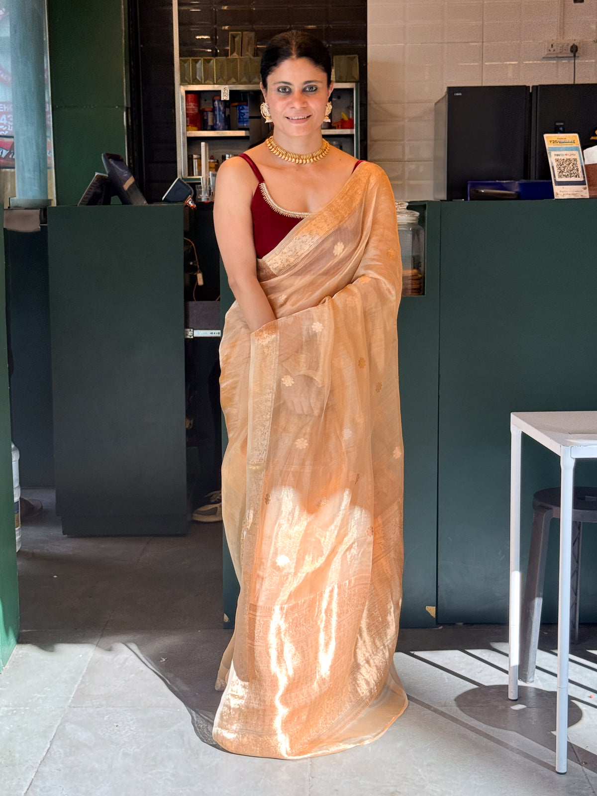 Handwoven Ektara Tissue Silk Banarasi Saree