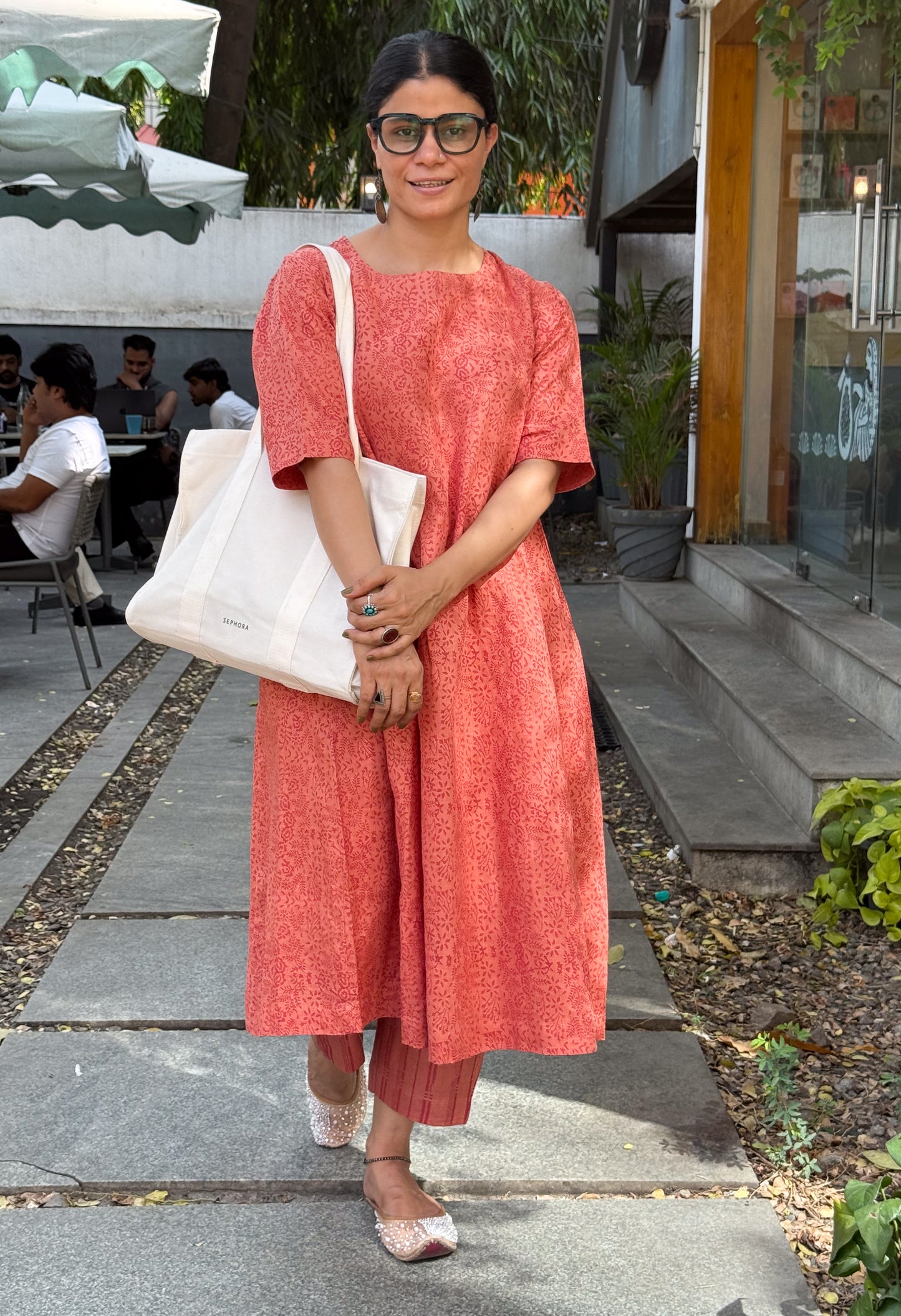 Handloom Linen By Linen Handblock Printed Kurta