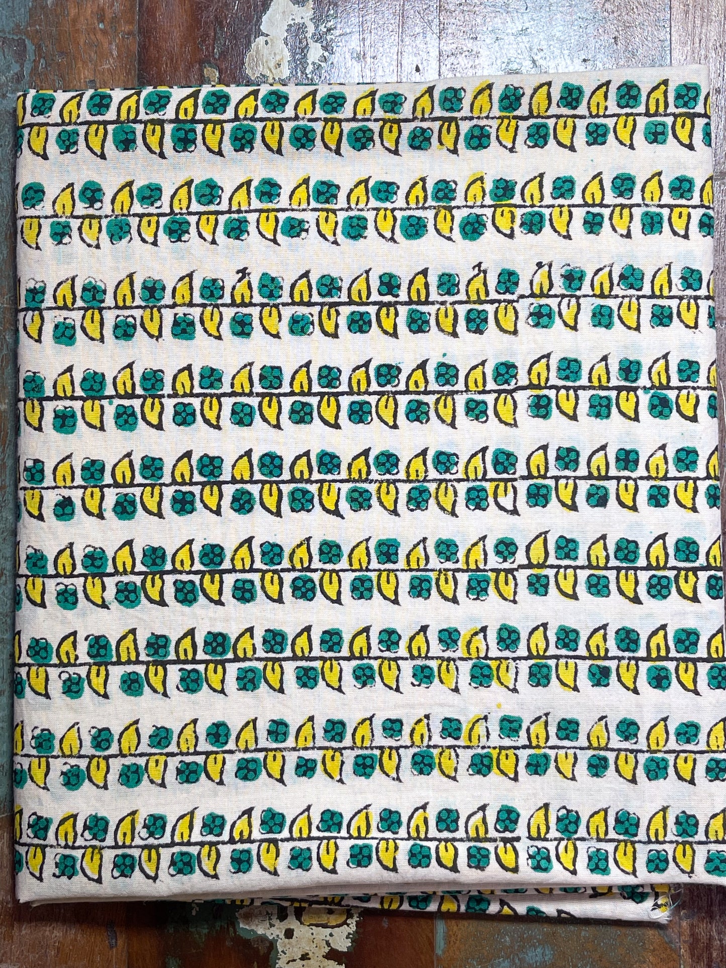 Handmade Natural Dyed Handblock Bagru / Dabu Printed Kota Doria Saree With Dabu Patch Border.