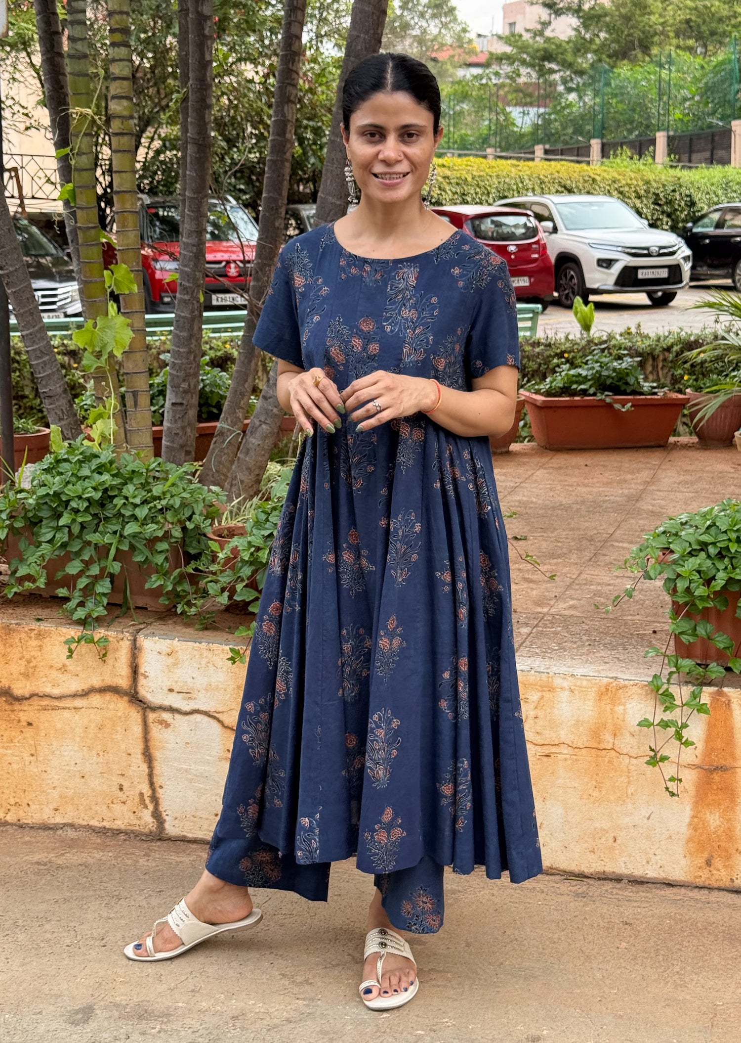 Cotton Handblock Printed Natural Dyed Ajrakh Kurta