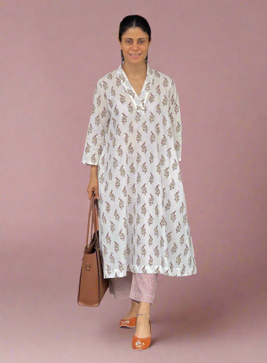 Handblock Printed Cotton Kurta