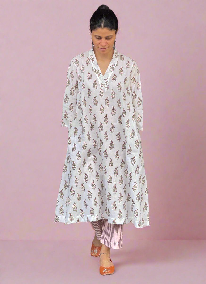Handblock Printed Cotton Kurta