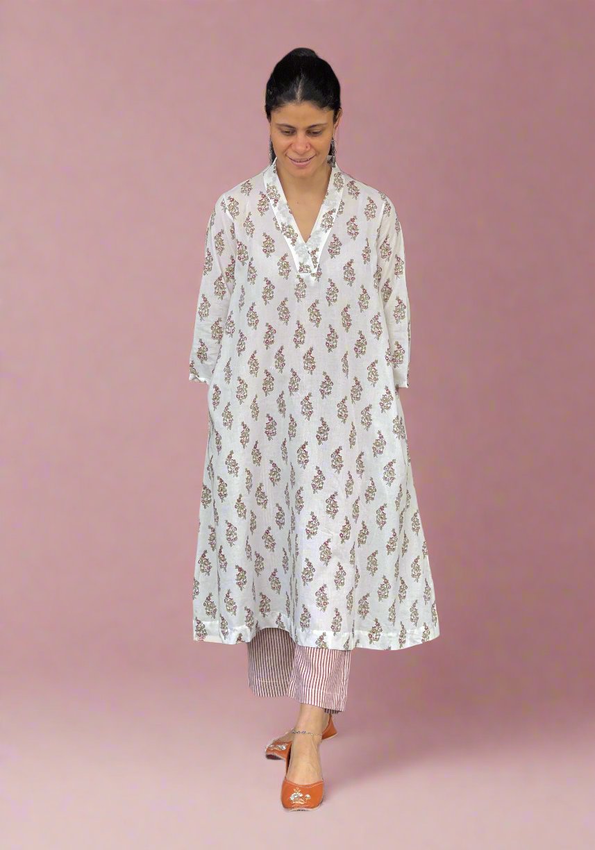 Handblock Printed Cotton Kurta