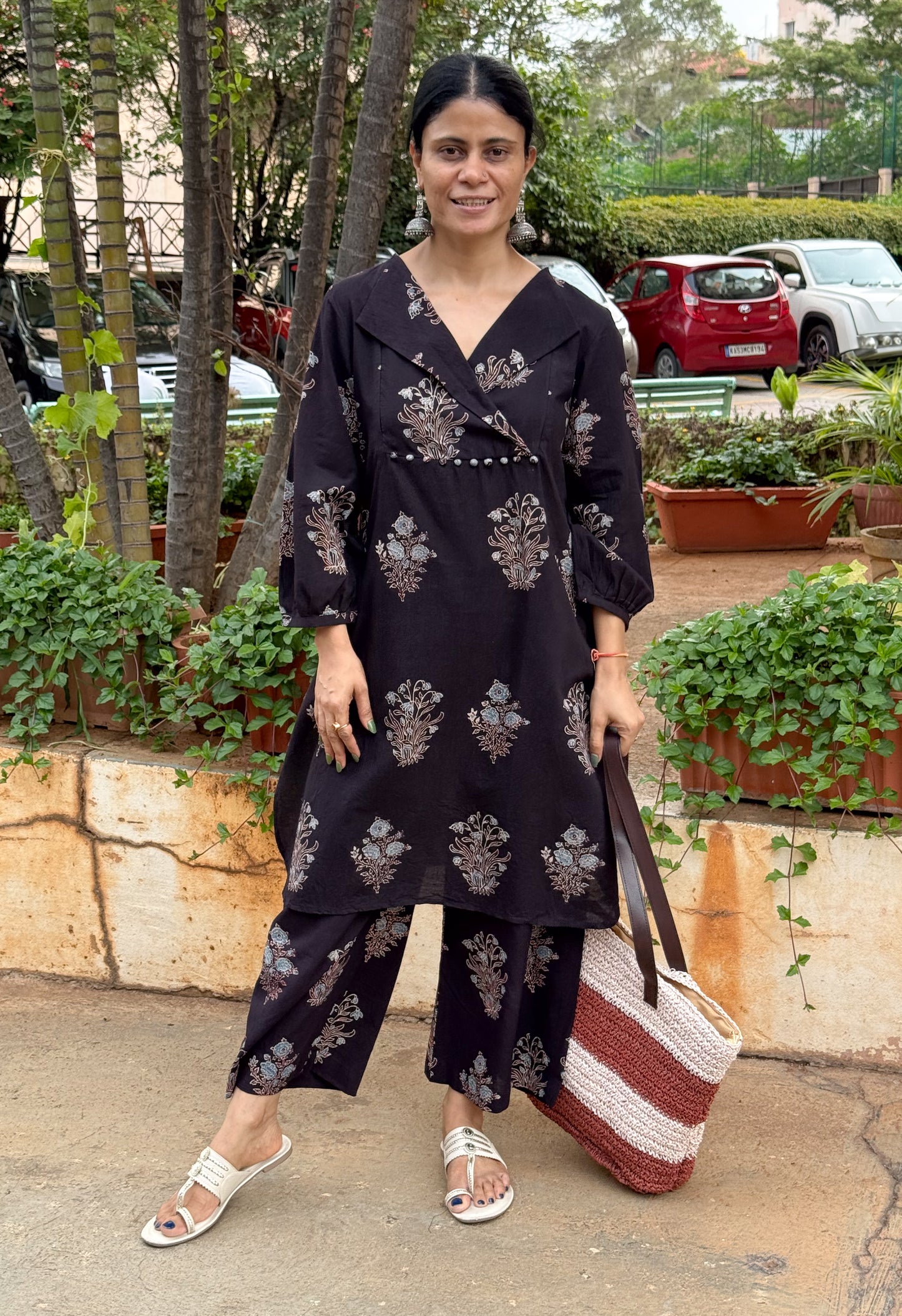 Cotton Handblock Printed Natural Dyed Ajrakh Kurta