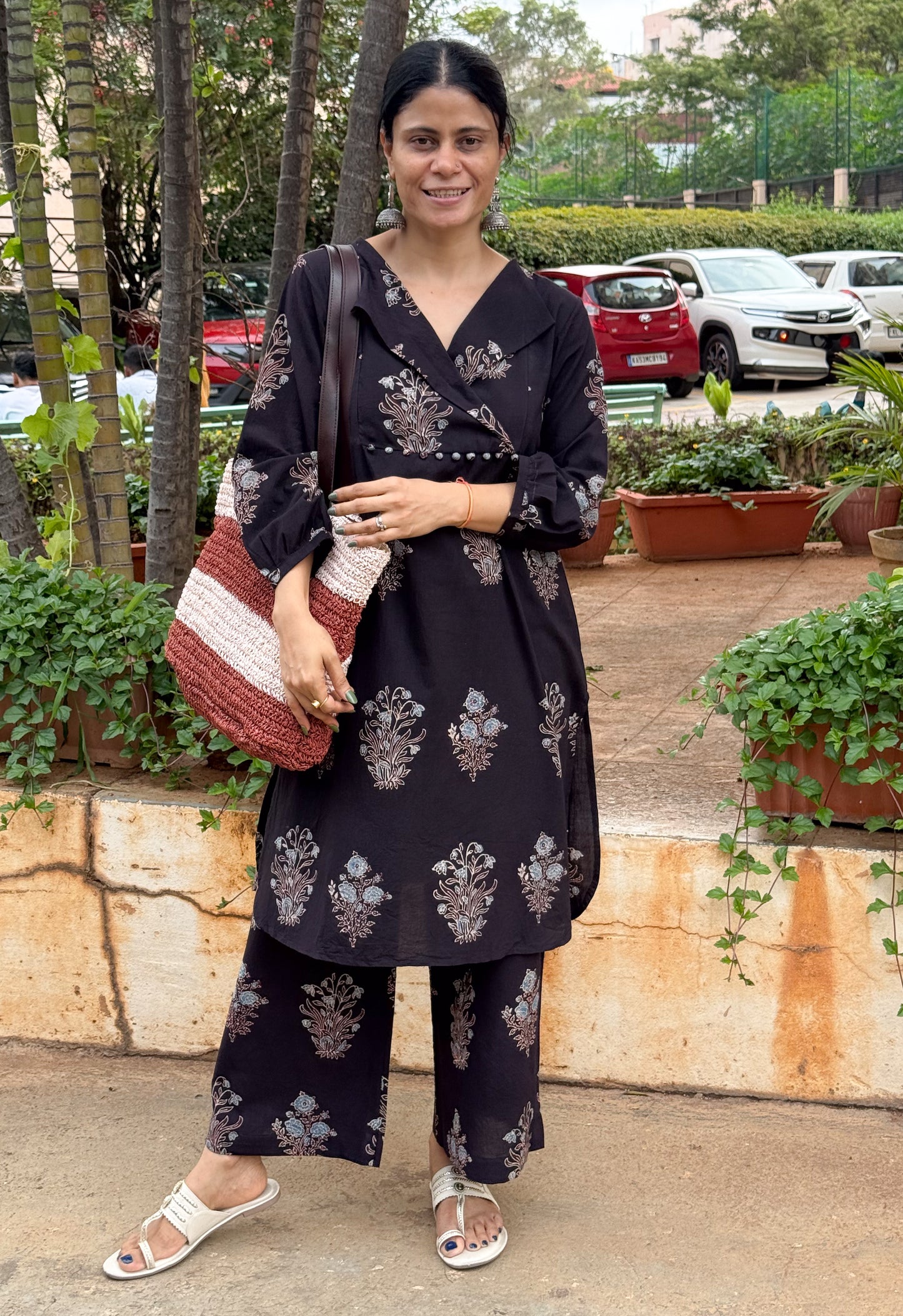 Cotton Handblock Printed Natural Dyed Ajrakh Kurta
