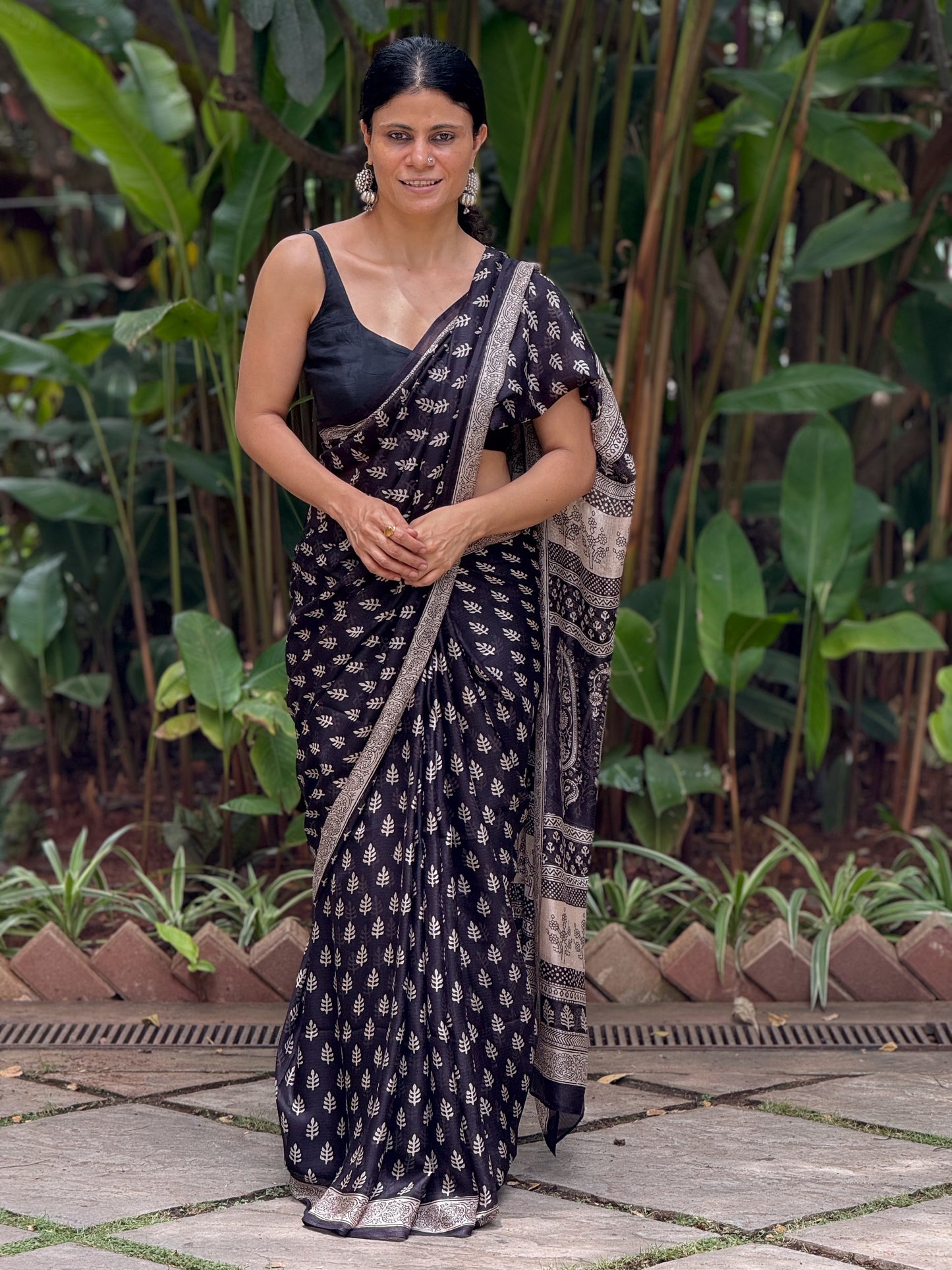 Handloom Kota Silk With Handblock Bagh Printed.