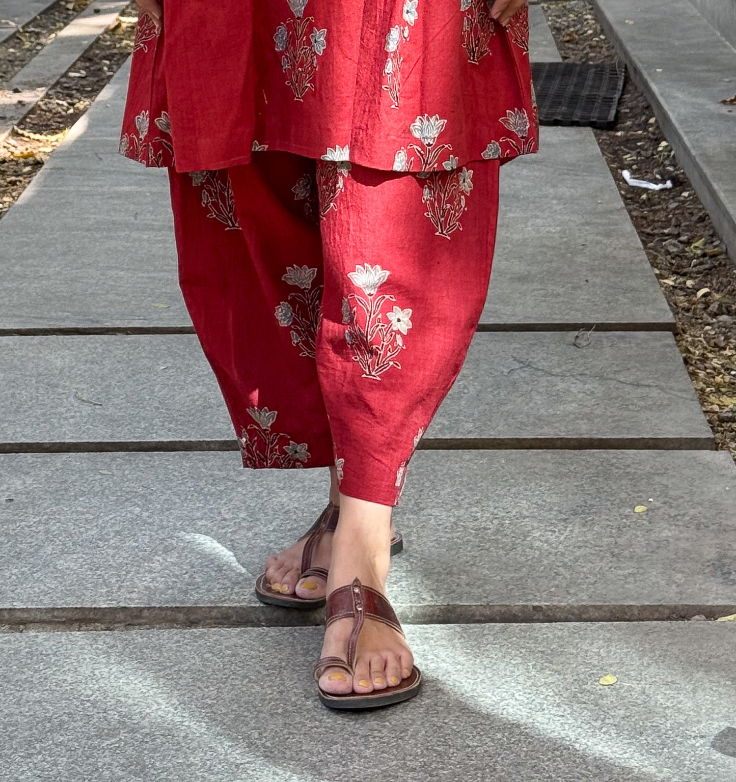 Cotton Handblock Printed Natural Dyed Ajrakh Pant