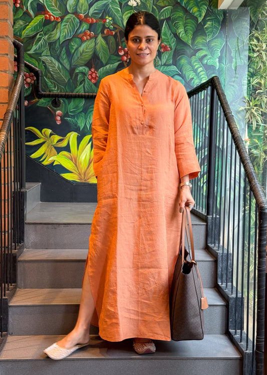 Handloom Linen By Linen Dress