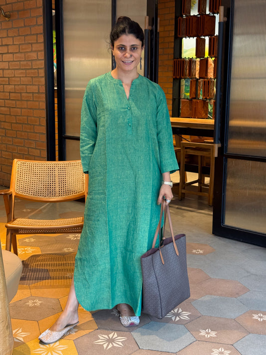 Handloom Linen By Linen Dress
