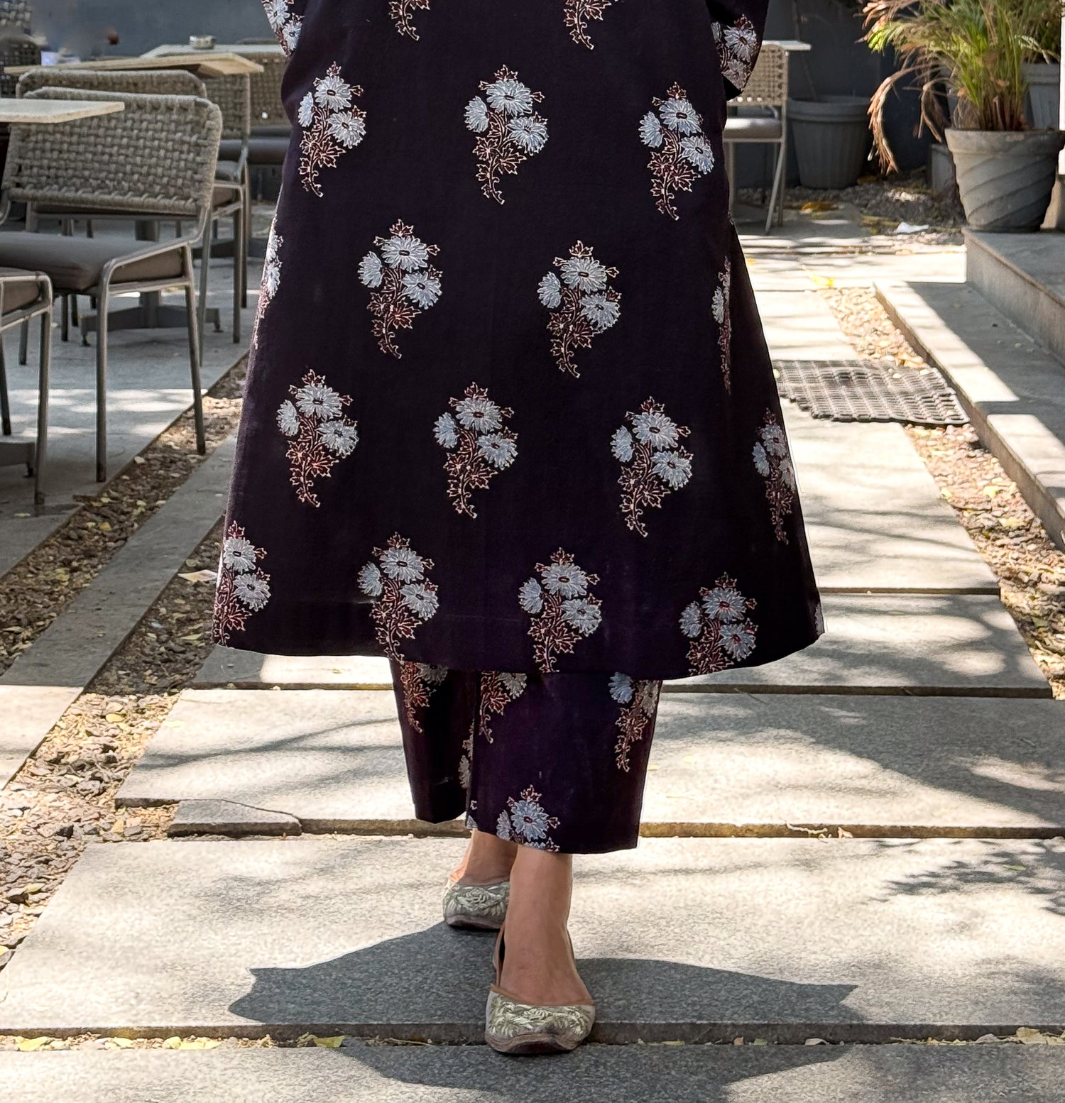 Cotton Handblock Printed Natural Dyed Ajrakh Pant