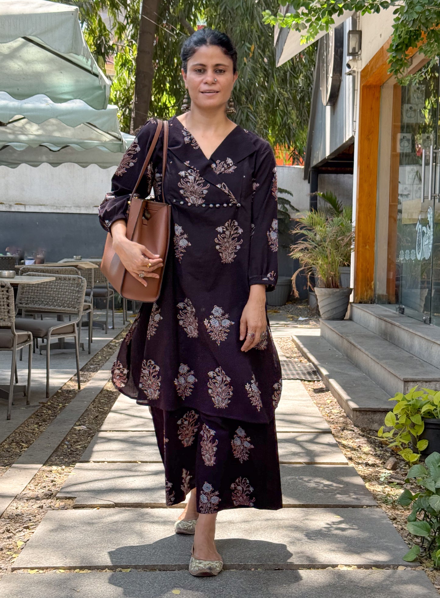 Cotton Handblock Printed Natural Dyed Ajrakh Kurta