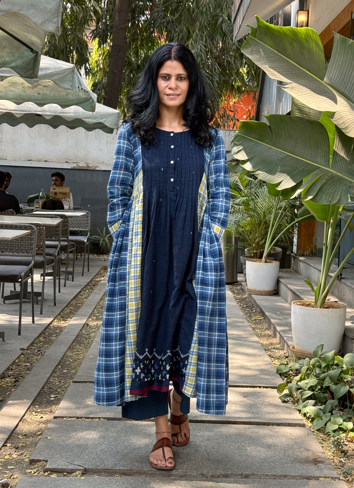 Handwoven Jamdani Kalidar Kurta