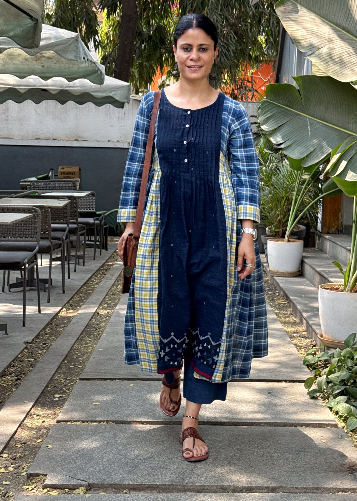 Handwoven Jamdani Kalidar Kurta