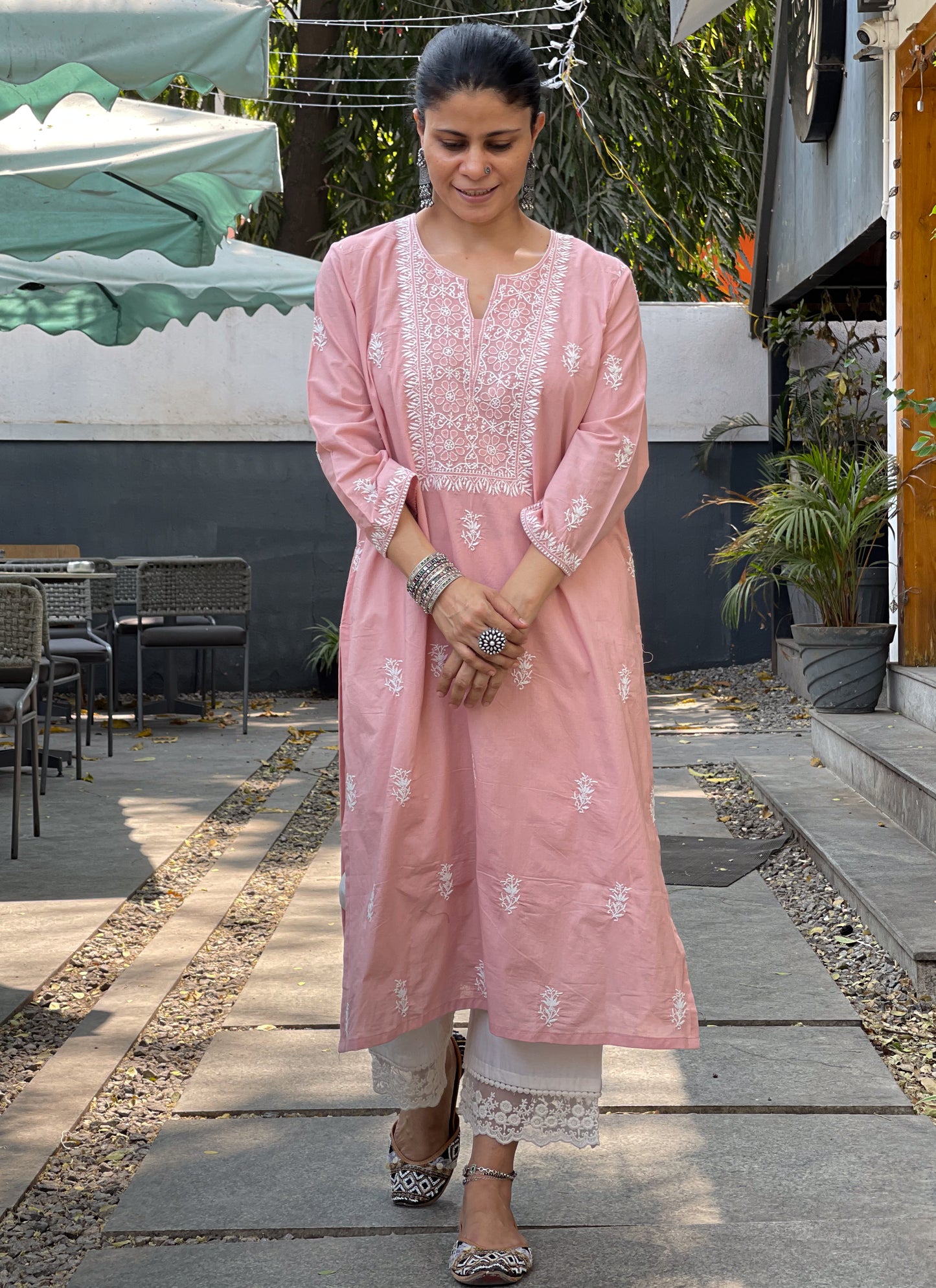 Handembroidered Chikankari Mull Cotton Kurta