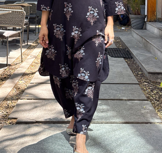 Cotton Handblock Printed Natural Dyed Ajrakh Pant