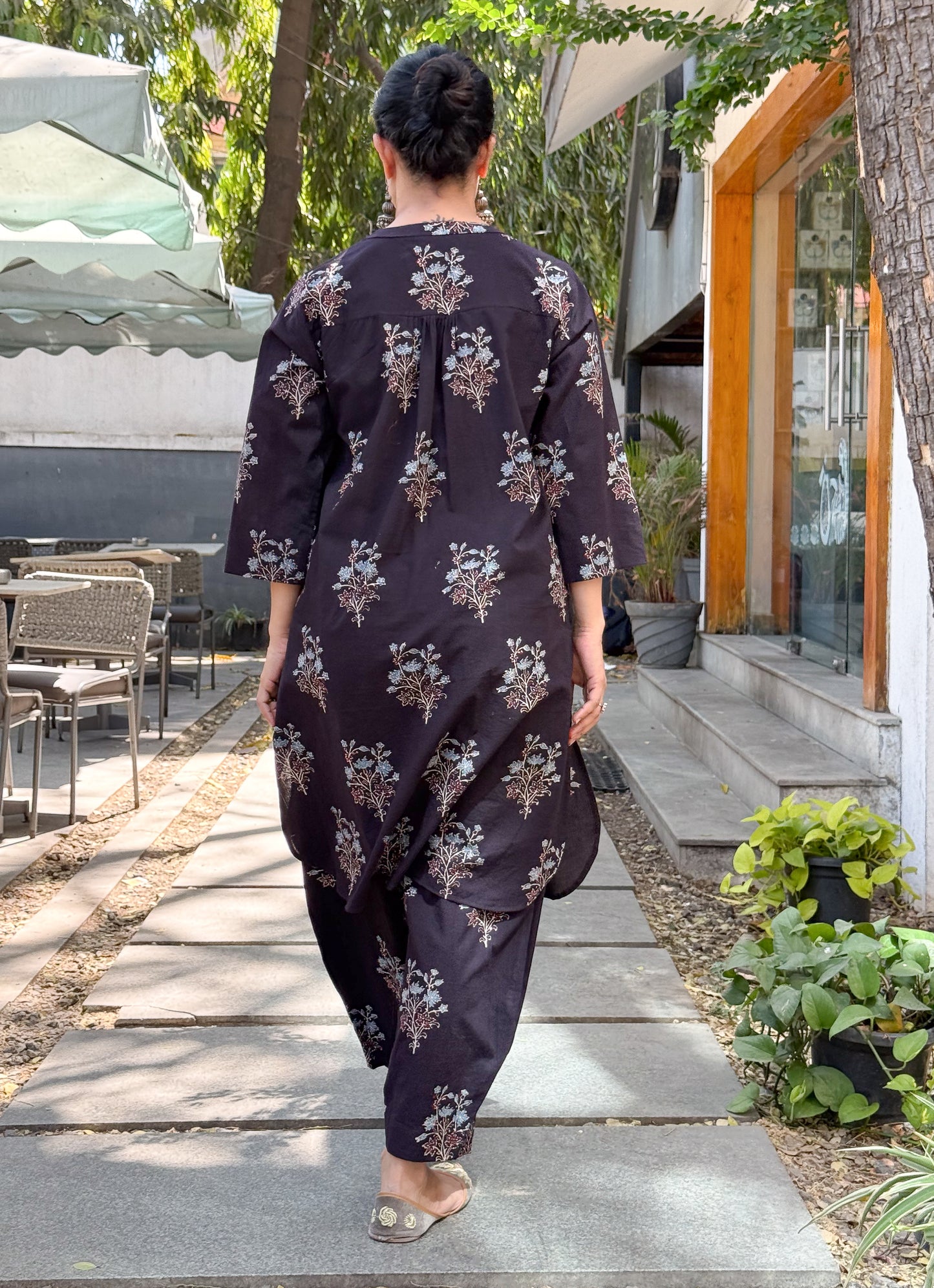 Cotton Handblock Printed Natural Dyed Ajrakh Kurta