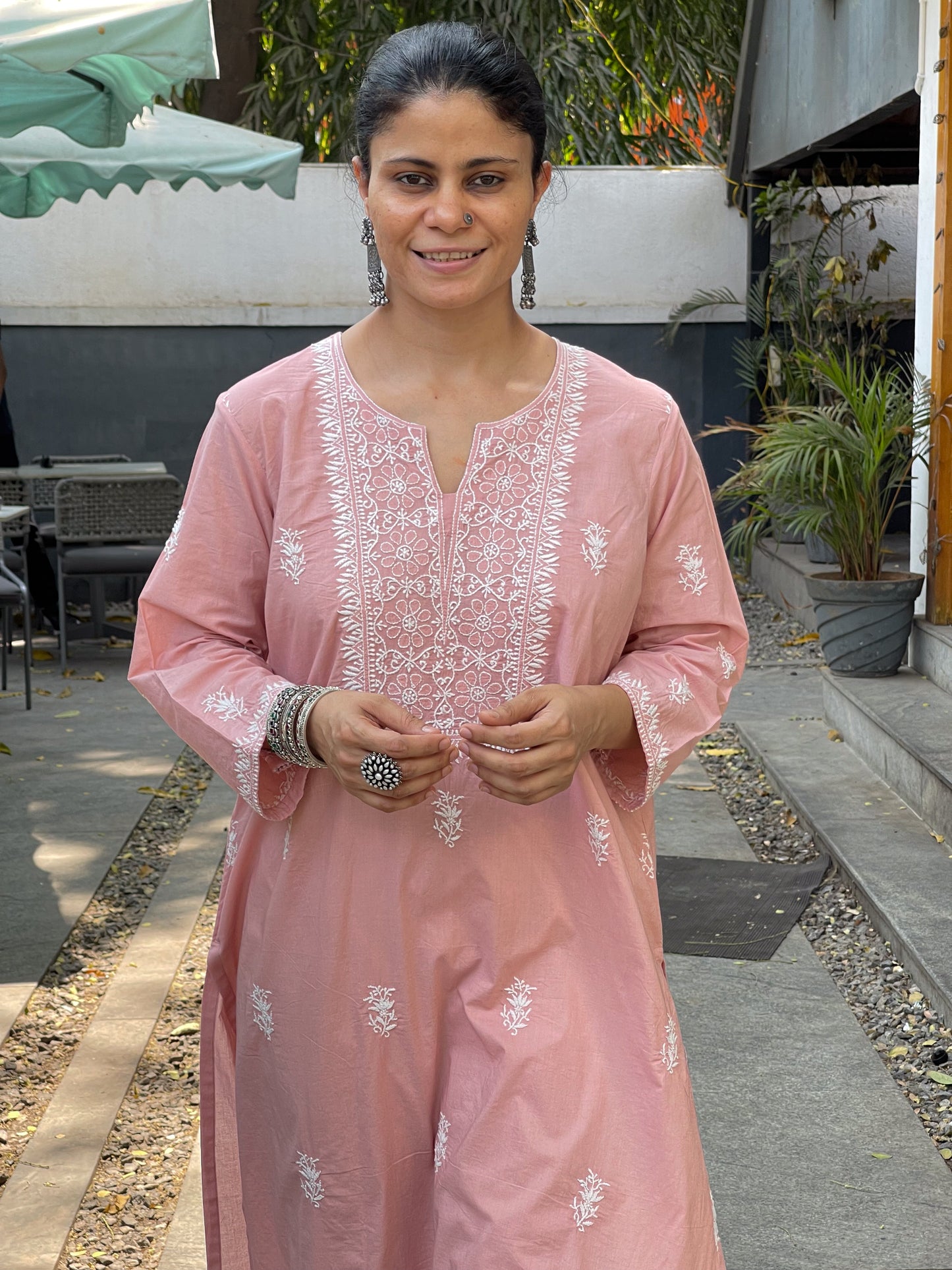Handembroidered Chikankari Mull Cotton Kurta